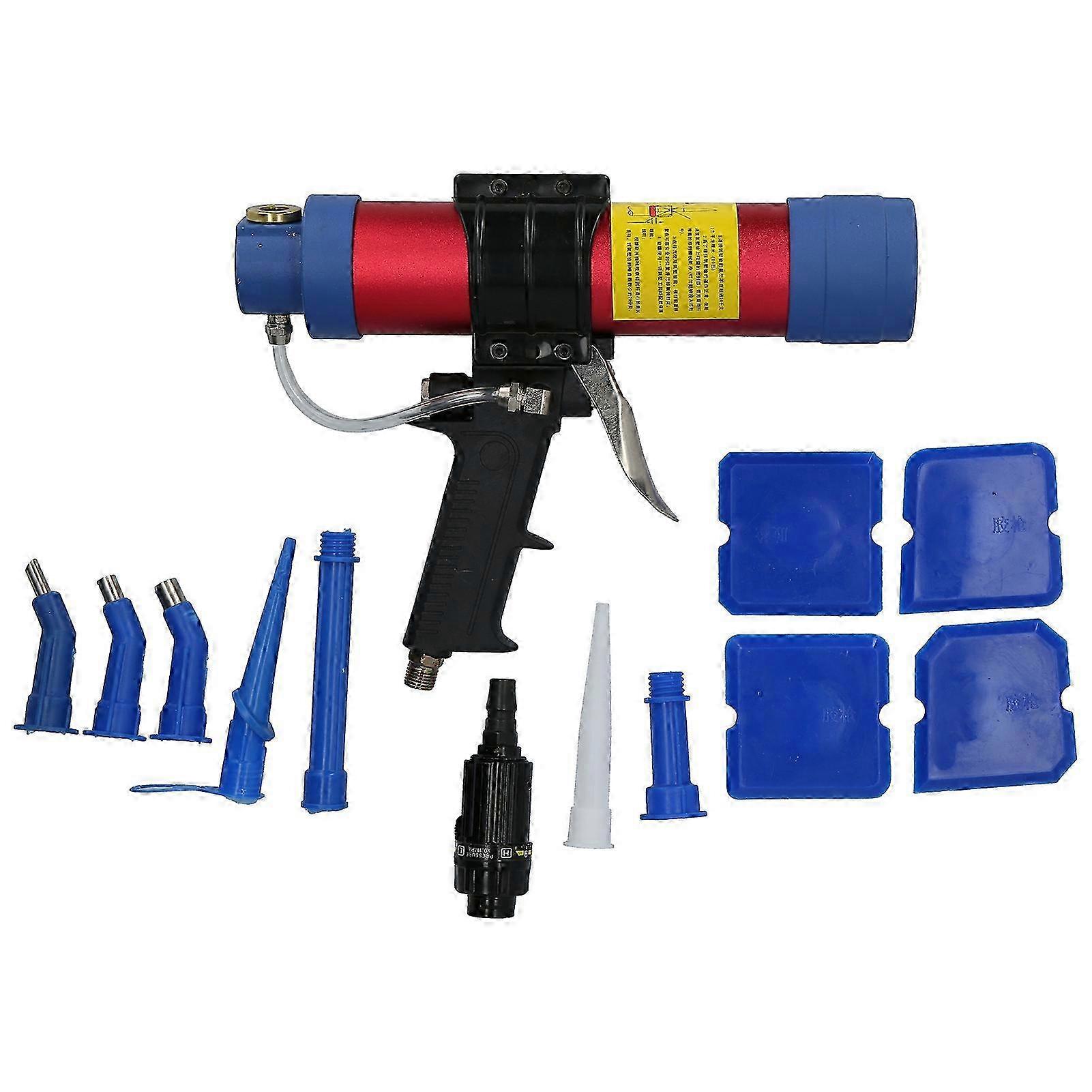 Pneumatic Glass Glue Gun Adjustable Air Caulking Tool Aluminum Power Tools Q3 310ML