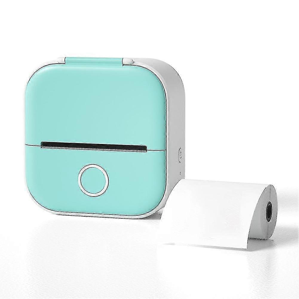 ミニポケットプリンターポータブルBluetooth対応サーマルプリンターインクレスステッカープリンター緑白SZRH