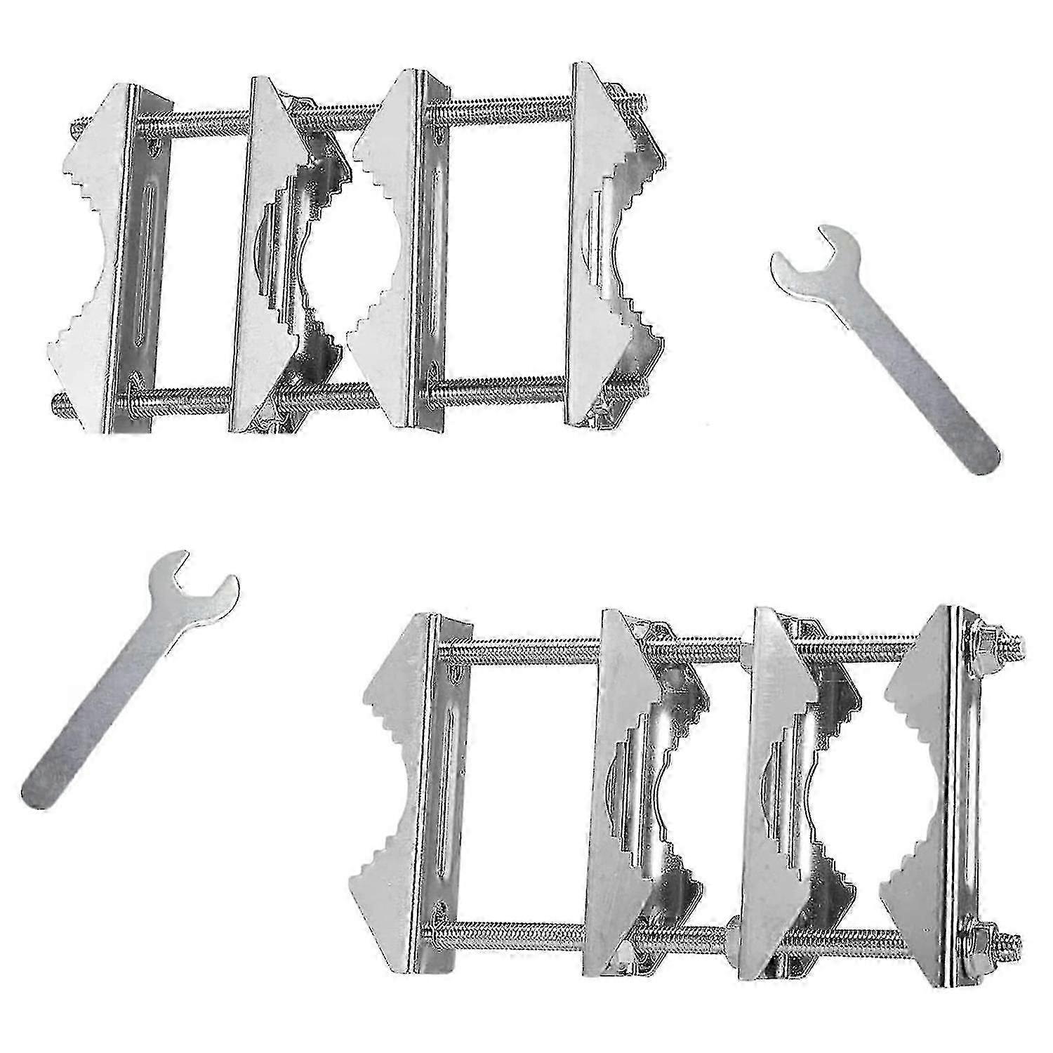 2 Pcs Double Antenna Mast Clamp V Block with Bolts, Heavy-Duty Mast to Mast Clamp, Patio Umbrella Holder