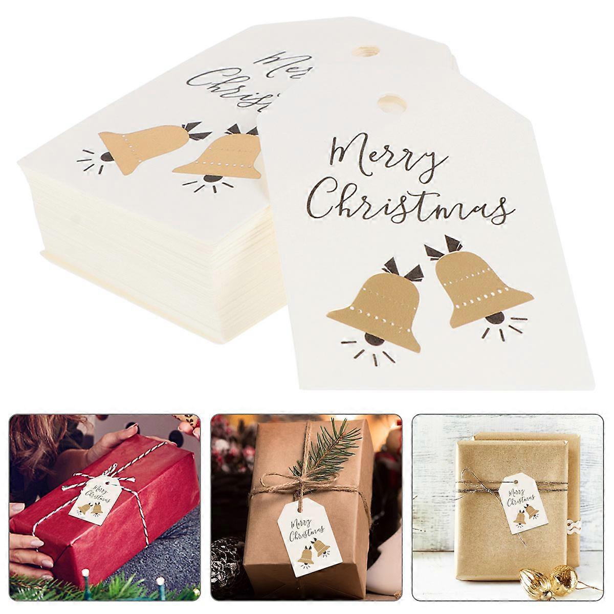 Craft Bookmarks Merry Christmas Bookmark Decorative Cards White Cardstock 100Set