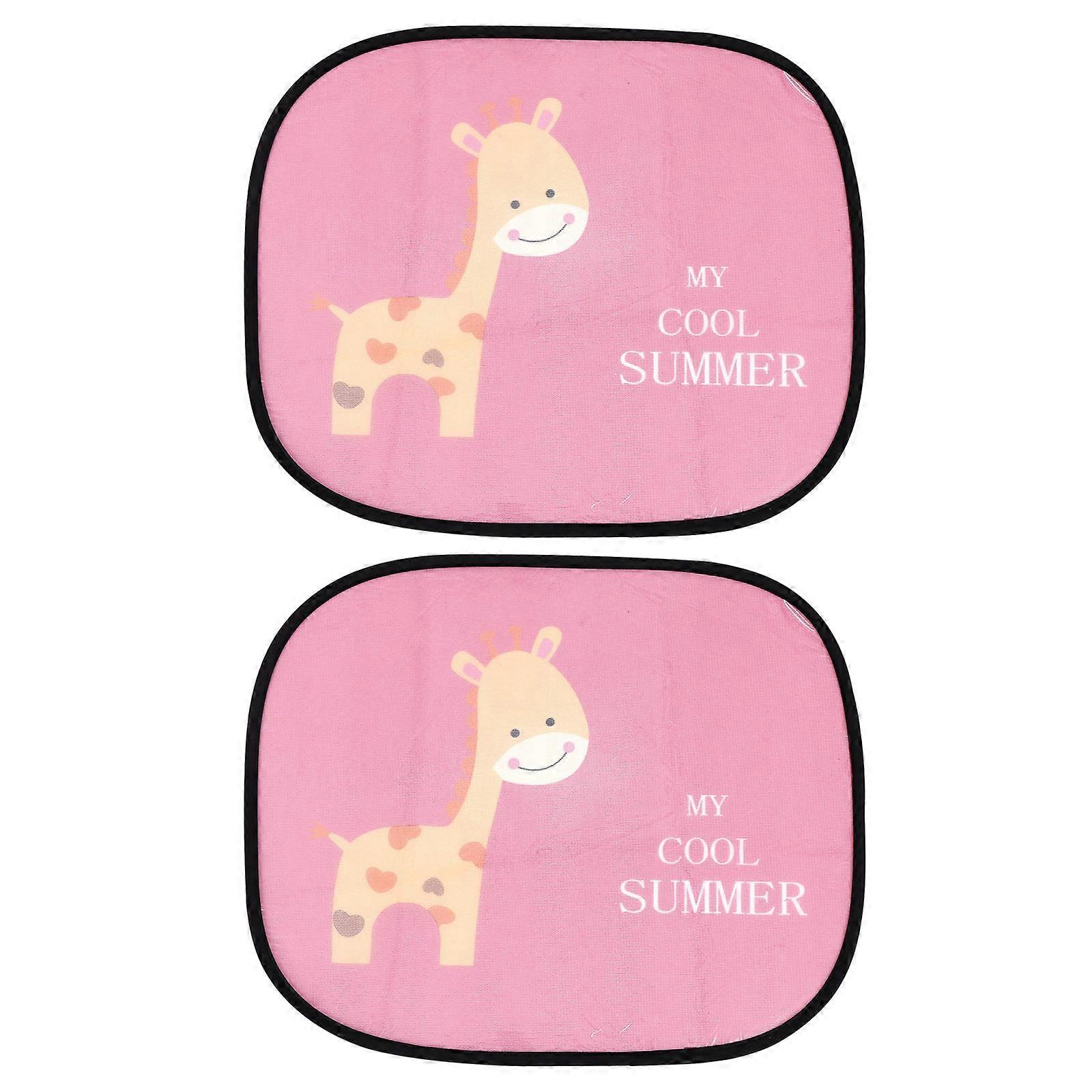 Cartoon Car Window Shade Mesh Screen Sunshade for Side Windows Privacy Protection Way Perspective Design 2pcs Set