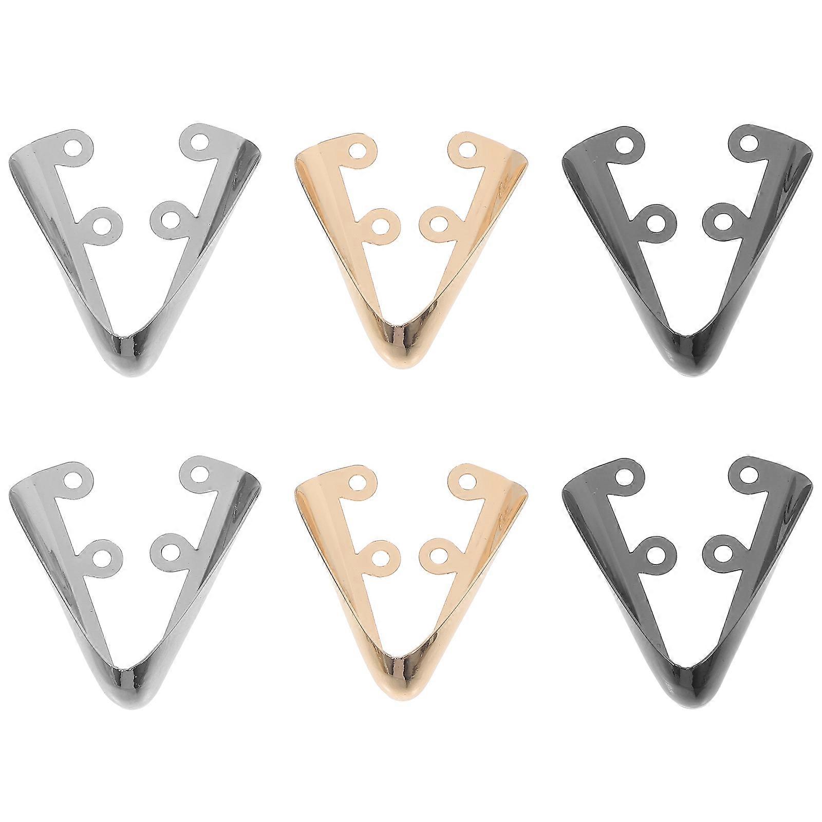 3 Pairs High Heel Tips Stylish Shoe Covers for Heel Protection & Repair, Pointed Caps in Gunmetal Finish