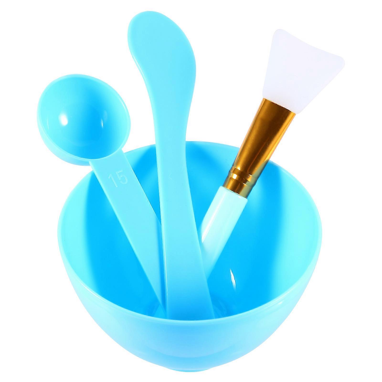 Personal Care Facial Equipment Small Mixing Bowl Blue 10x10x6.5 Cm With Measuring Spoon 1Set