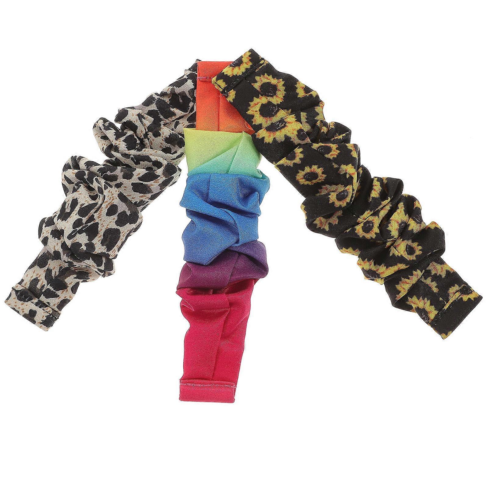 3pcs Leopard Print Scrunchie Watch Straps, Elastic Bands Without Connector, No Buckle Design, Comfortable & Stretchy Bracelets for Women, Easy