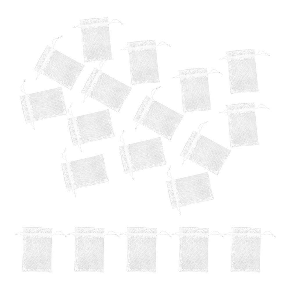 Large Organza Bags Rectangular Shape Reusable Secure Closure For General Users 30.00X20.00X0.10cm 50Pcs