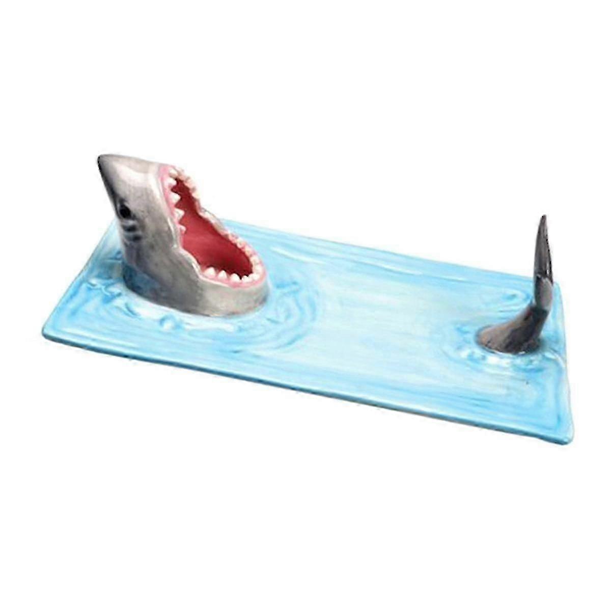 Ceramic Sushi Plate, Sharks Shape Rectangle Cheese Board Dining Table Kitchen Decoration bs
