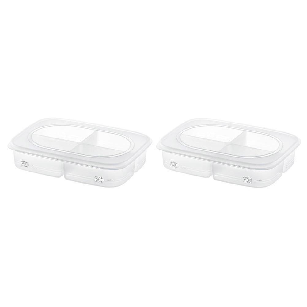 Transparent Fridge Container PP Material Kitchen Organization Stackable 2Pcs