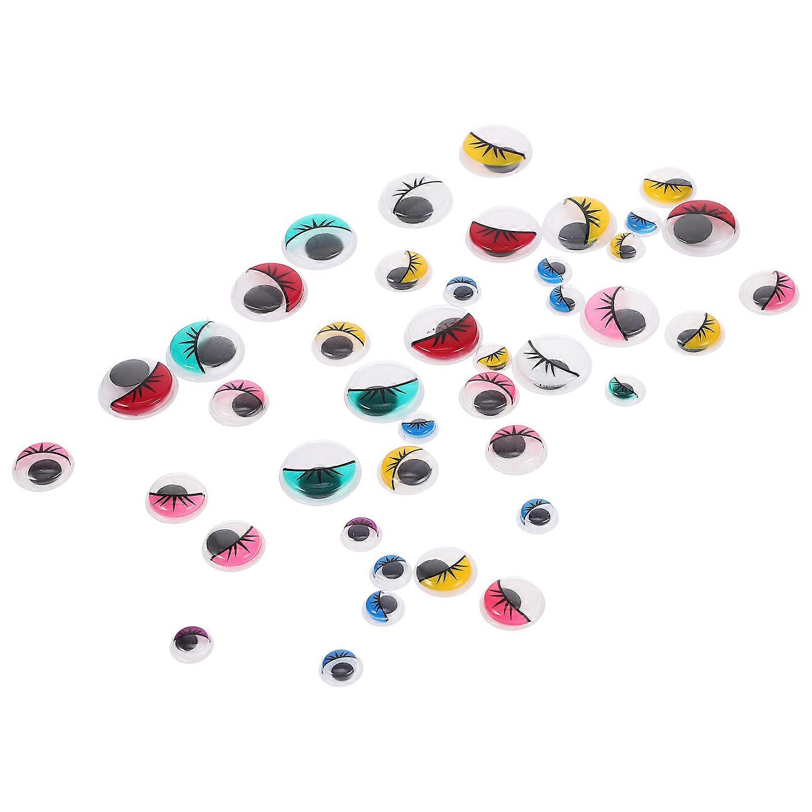 Eyeball Decal Craft Supplies Eyes Diy Projects Christmas Decor Plastic Round Mixed Style 84Pcs