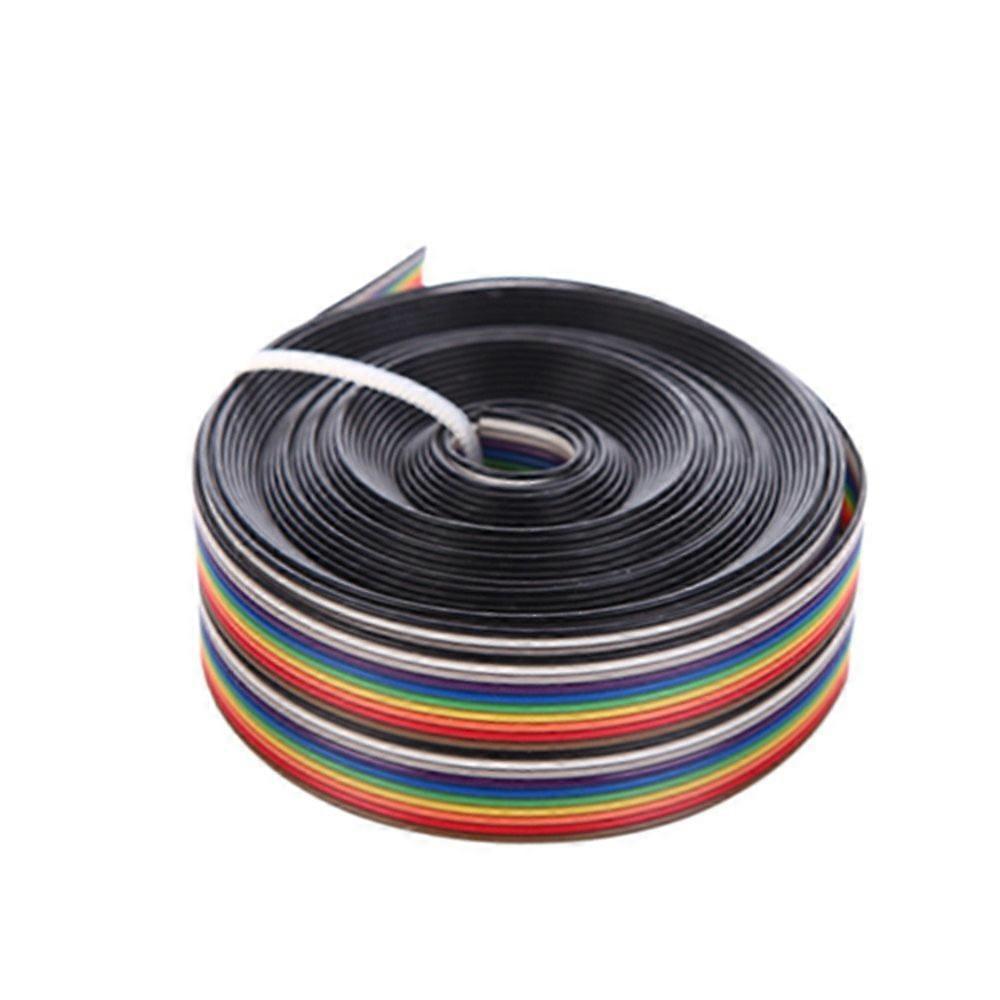 16FT/5M 10 Pin Wire Rainbow Color Ribbon Cable IDC Wire Cable