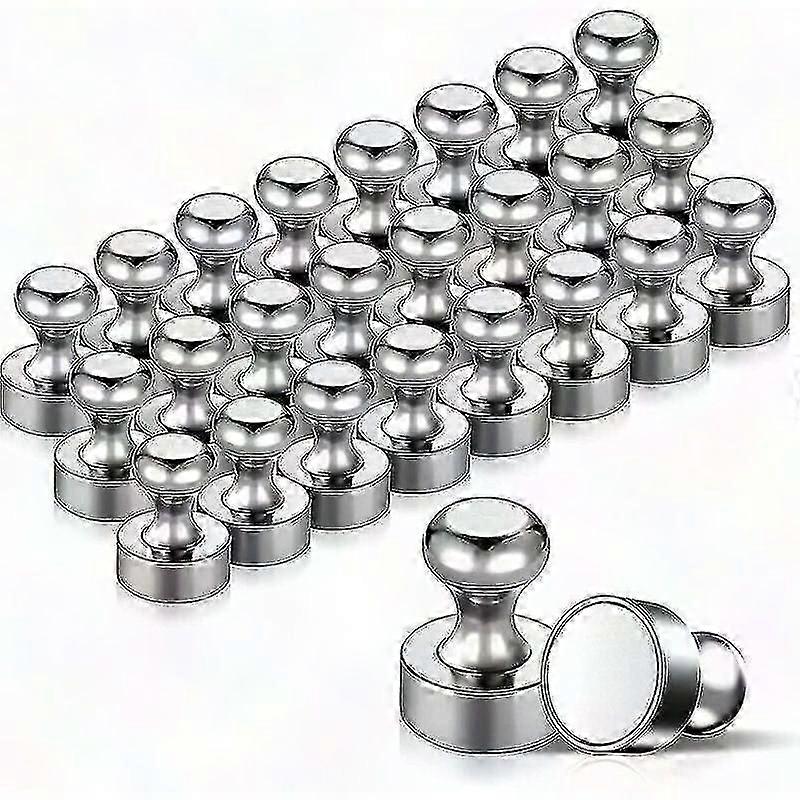 24 Pack Durable Metal Magnets 12x16mm - Multipurpose for Fridge, Whiteboard & Craft Projects - Comes with Storage Container