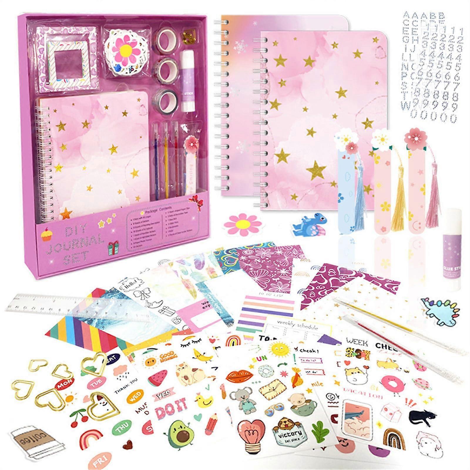 DIY Scrapbook Accessory Set For Journaling Kit, Assorted Styles, Colorful Embellishments, Gift For Girls Teens