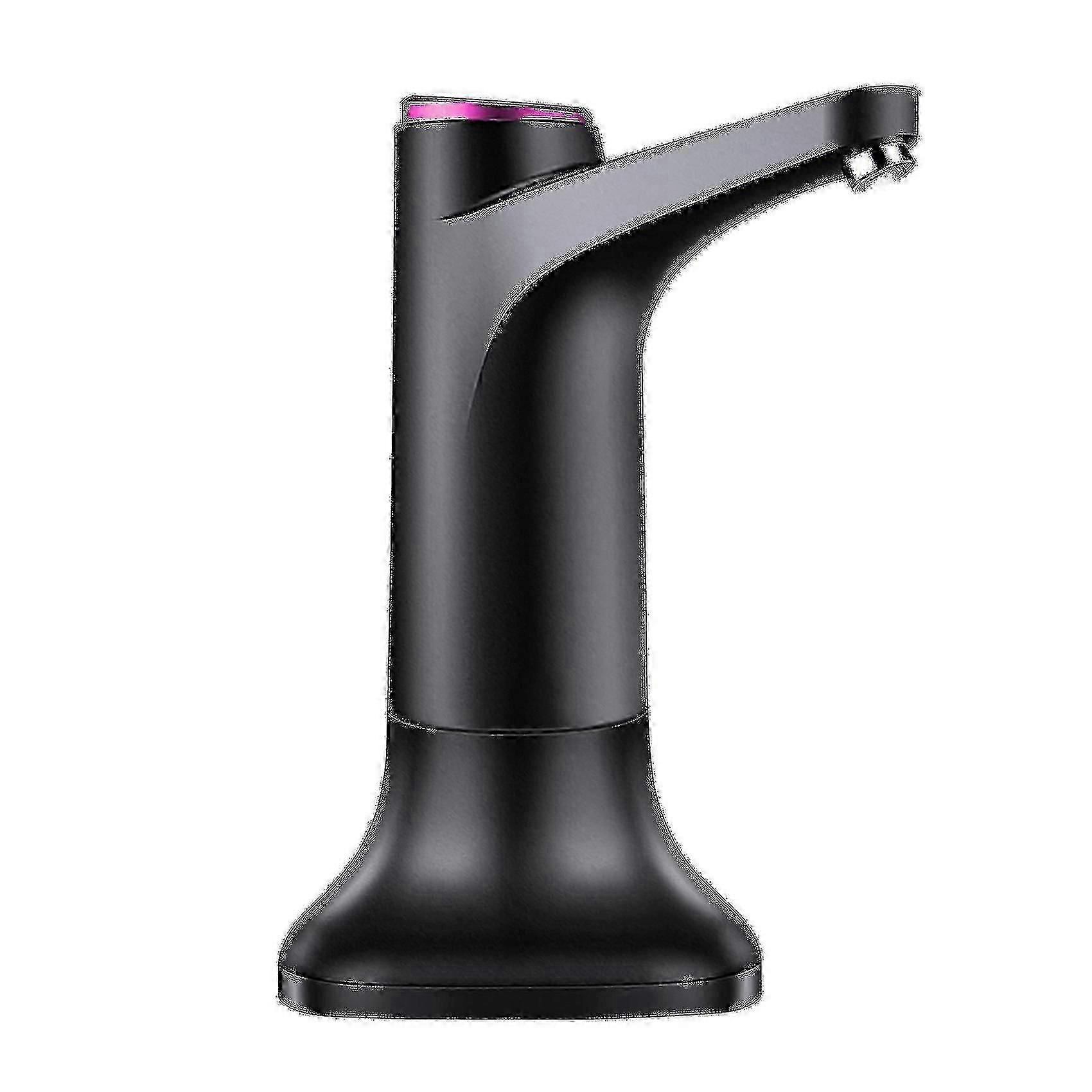 Pompe à eau électrique avec base, distributeur d'eau USB, pompe à eau automatique portable, distributeur de bouteilles en forme de seau - Noir