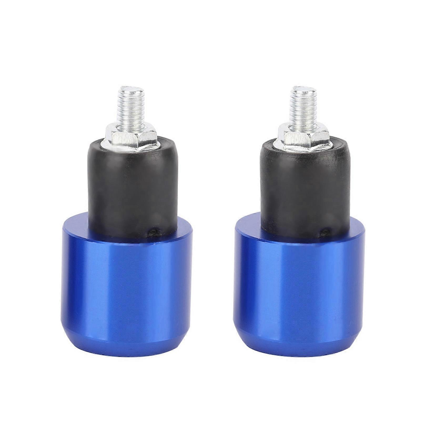 2Pcs Universal 18-22 mm Motorcycle Round Handlebar End Weight nce Plug (Blue)