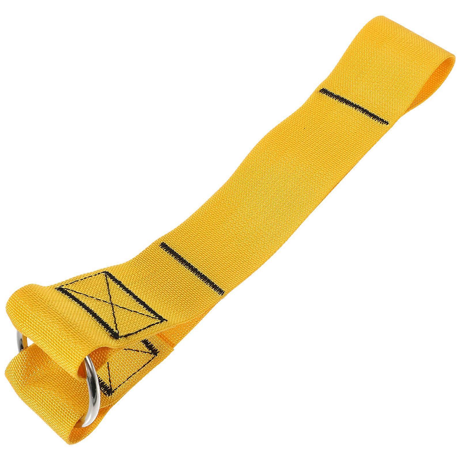 Loading Strap For Weight Plates Barbell Loading Strap Dumbbell Strap Home Gym High Load Capacity Compact Size Yellow 1Pcs