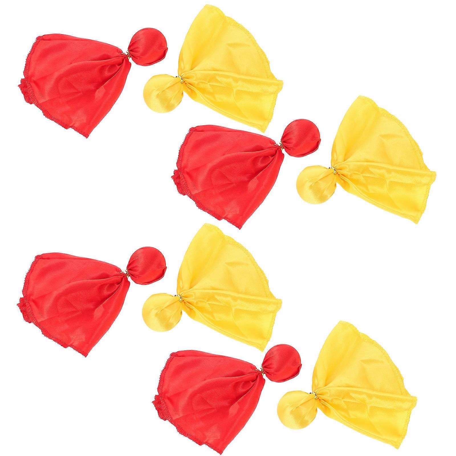 8pcs Lightweight Referee Tossing Flags for Football Matches Durable Soccer Game Accessories in Red and Yellow for Friendly Competitions