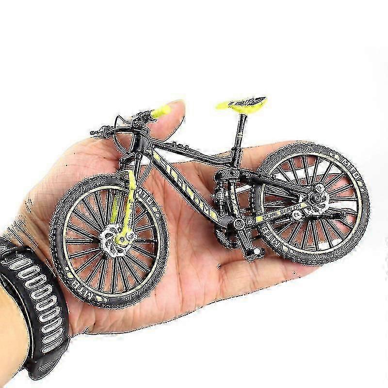 Mini 1:10 Alloy Bicycle Scale Model Dasktop Simulation Ornament Finger Mountain Bikes Toy