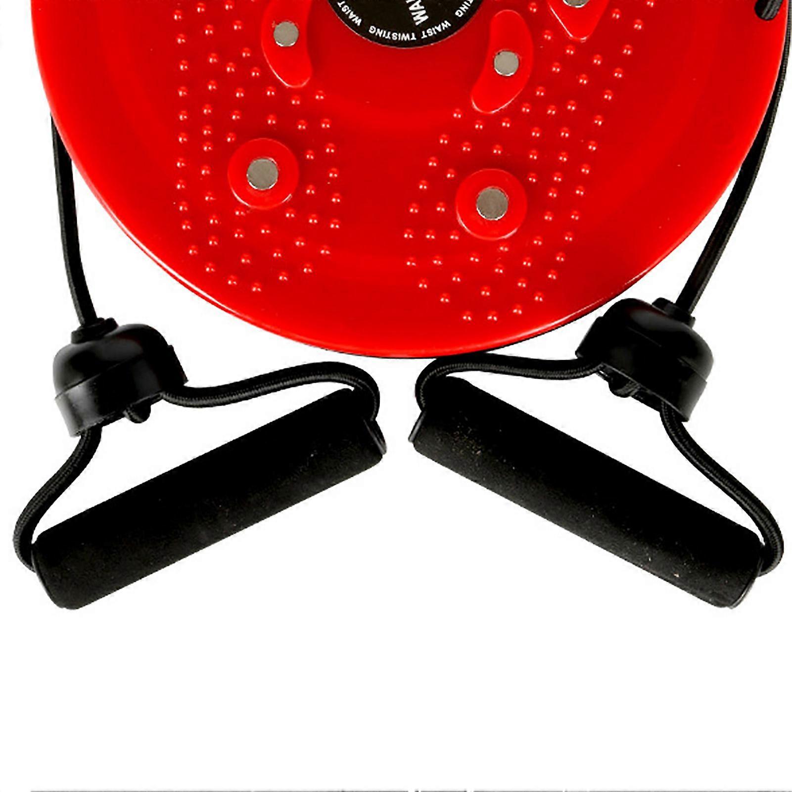 Waist Twisting Disc Magnet Foot Massage Slimming Large Area Granular Protrusions Pedal Waist Twisting Board with Rope Red