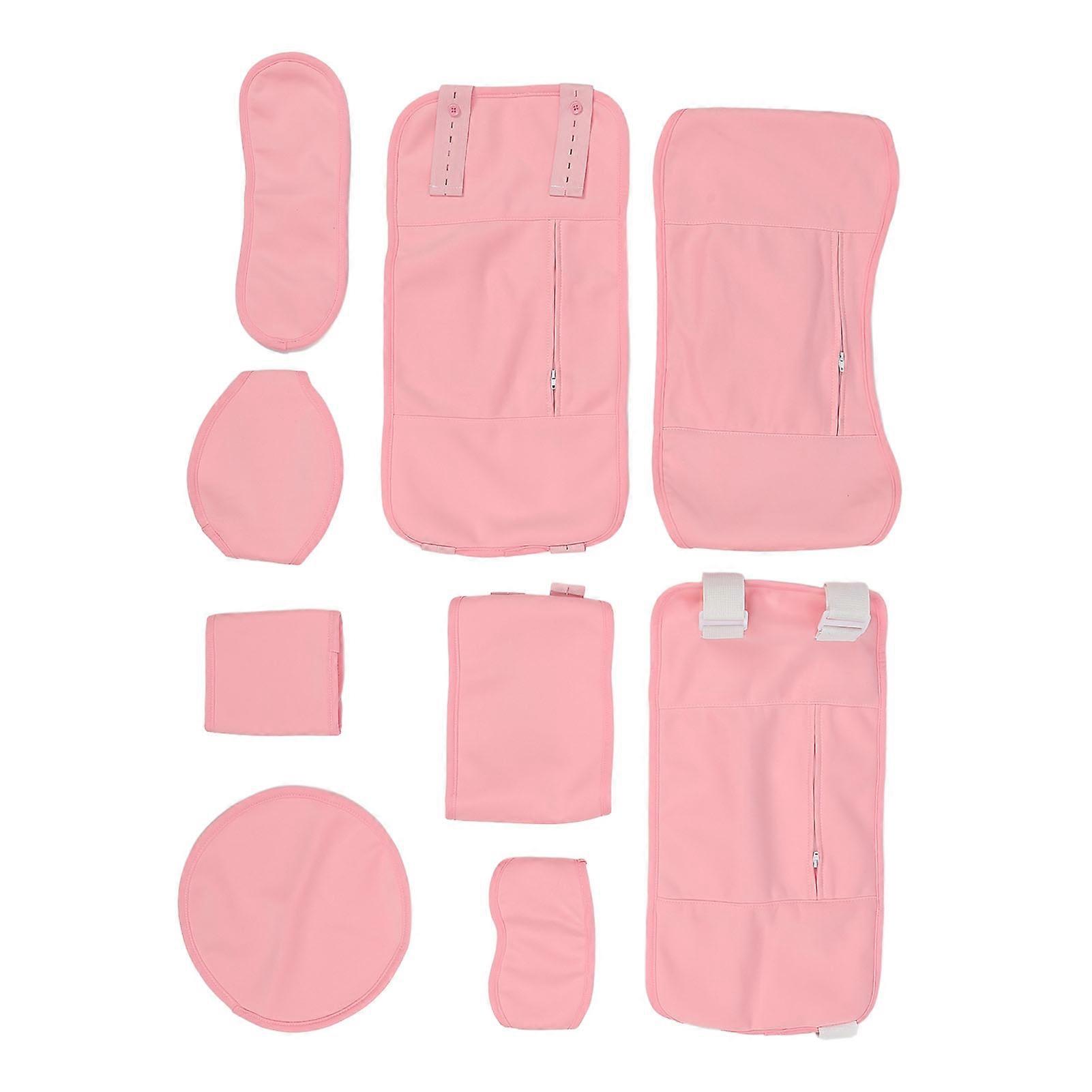 9PCS Castor Oil Pack Set Reusable Adjustable Castor Oil Compress Wrap Kit Soft Fabric Sleep Aid Tool for Insomnia