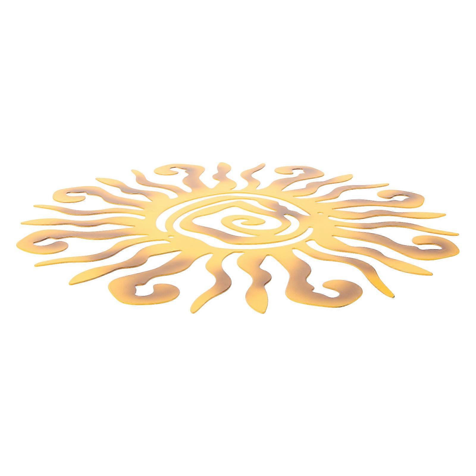 Creative Model Iron Sun Shape Hanging Ornament Decoration 30X30CM 1Pack