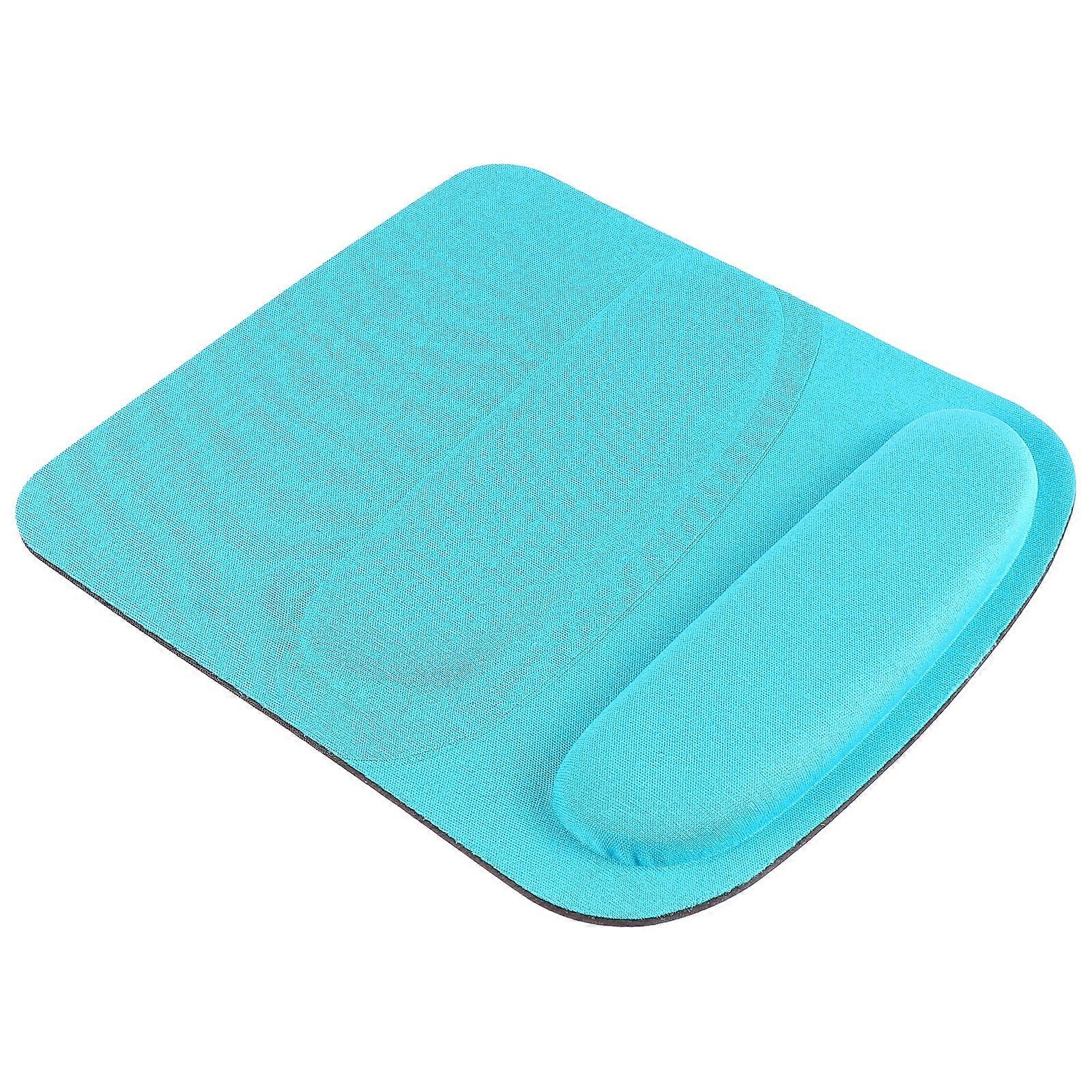 Wrist Mouse Pad Memory Cotton Computer Accessory Home Use Blue 23x21cm Anti-Slip 1Pcs
