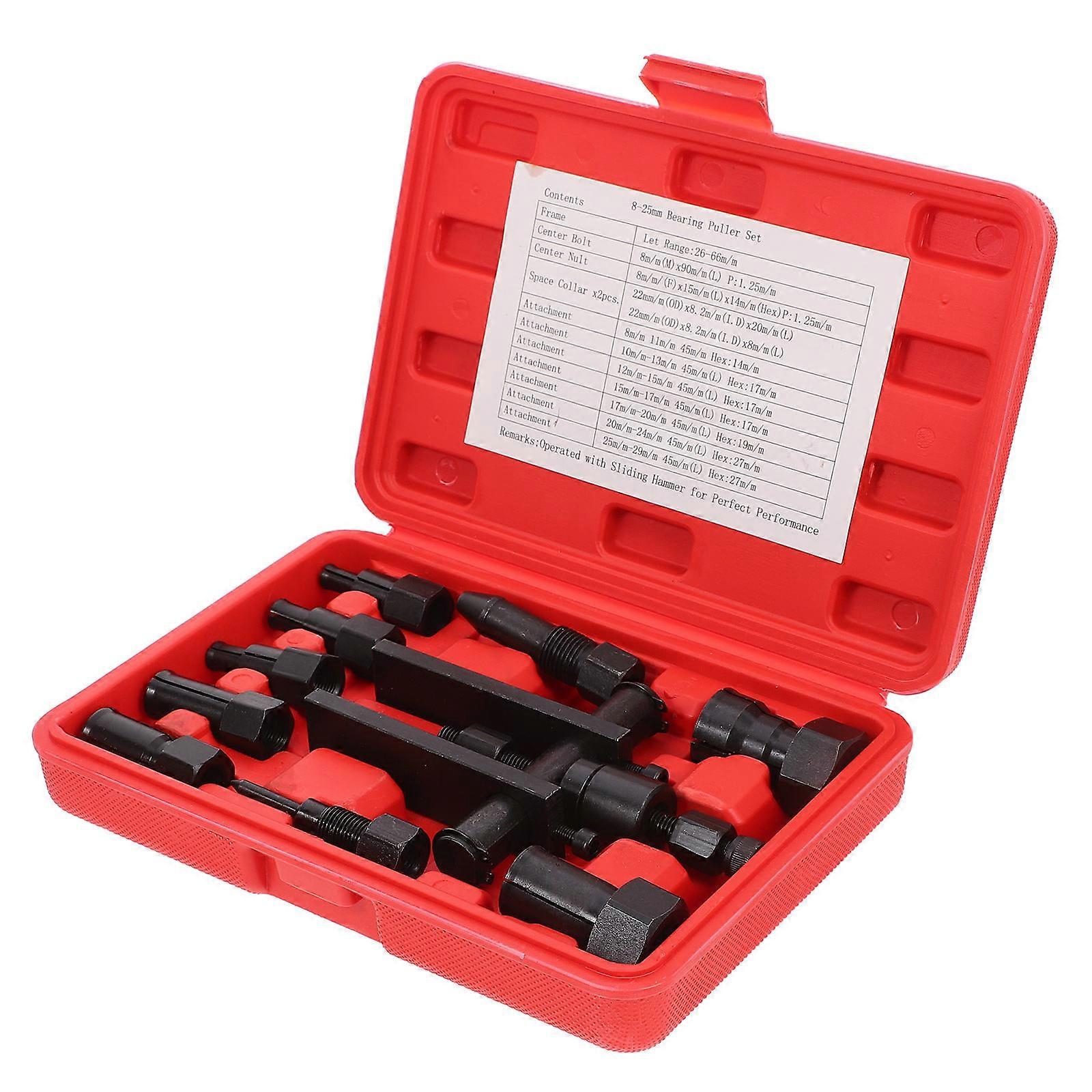 10PCS Motorcycle Bearing Puller Disassembly Tool Set Sturdy Rust Resistant Design Easy Operation With Storage Box