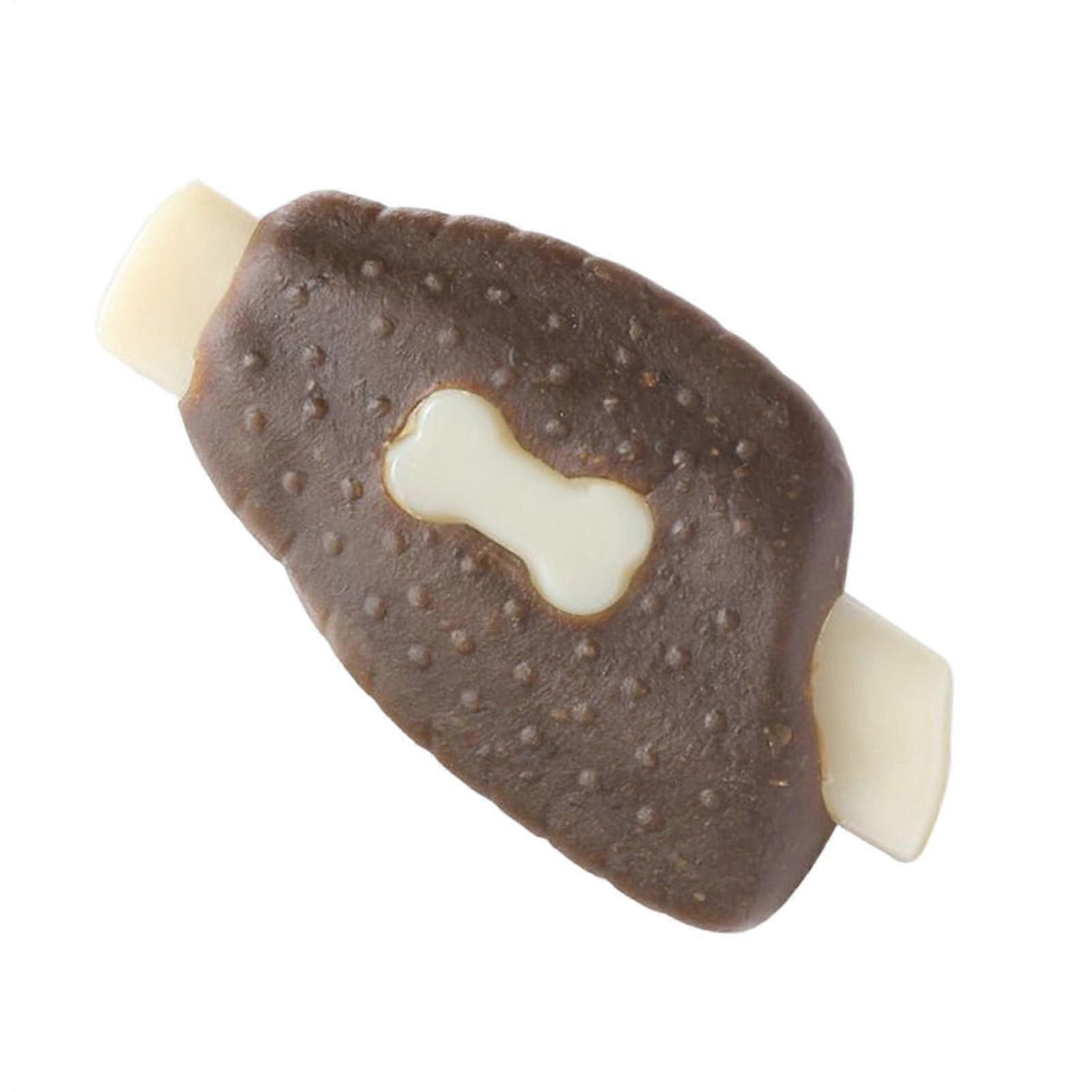 Dog Chew Toy Indestructible Beef-Flavored For Aggressive Chewers Large Dogs Oral Care Light Brown