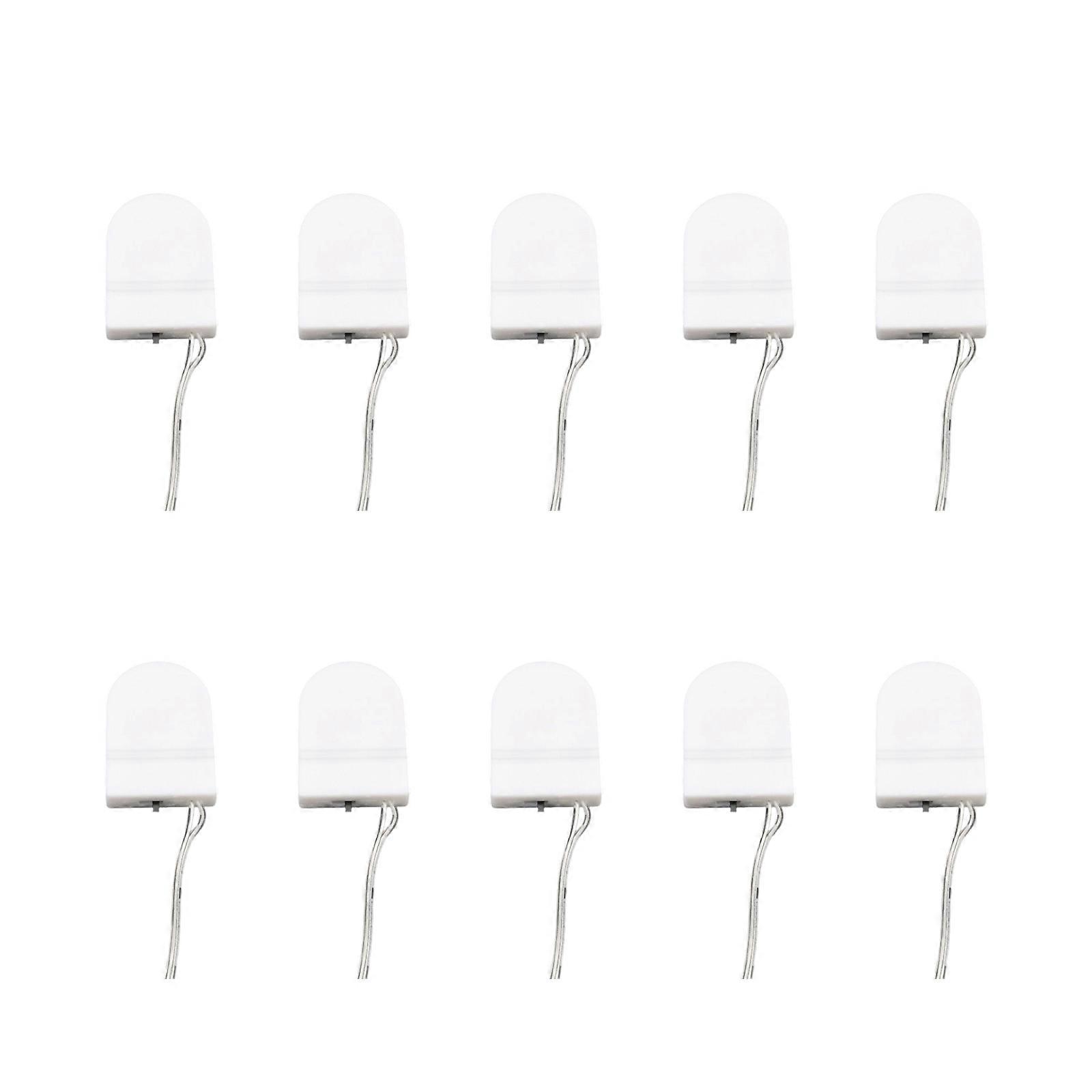 Pack of 10pcs Plastic CR2032 Coin Cell Holder Case Secure LIR2032 Storage Box for Calculators Key Remote Controls  White