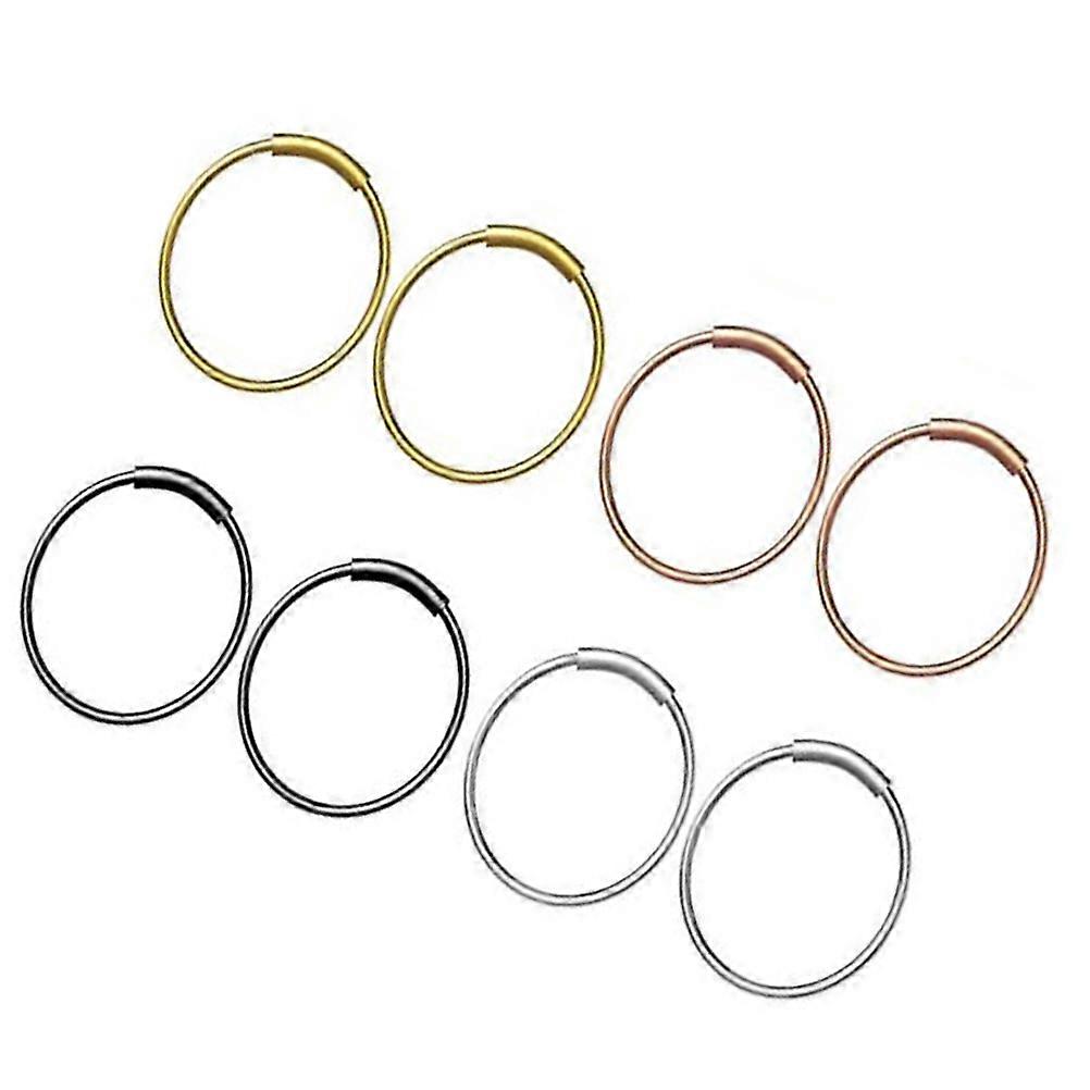 טבעות פירסינג לגוף טבעת עצם אוזן אירועים מיוחדים צבע זהב 8ממ גודל 16 יחידות