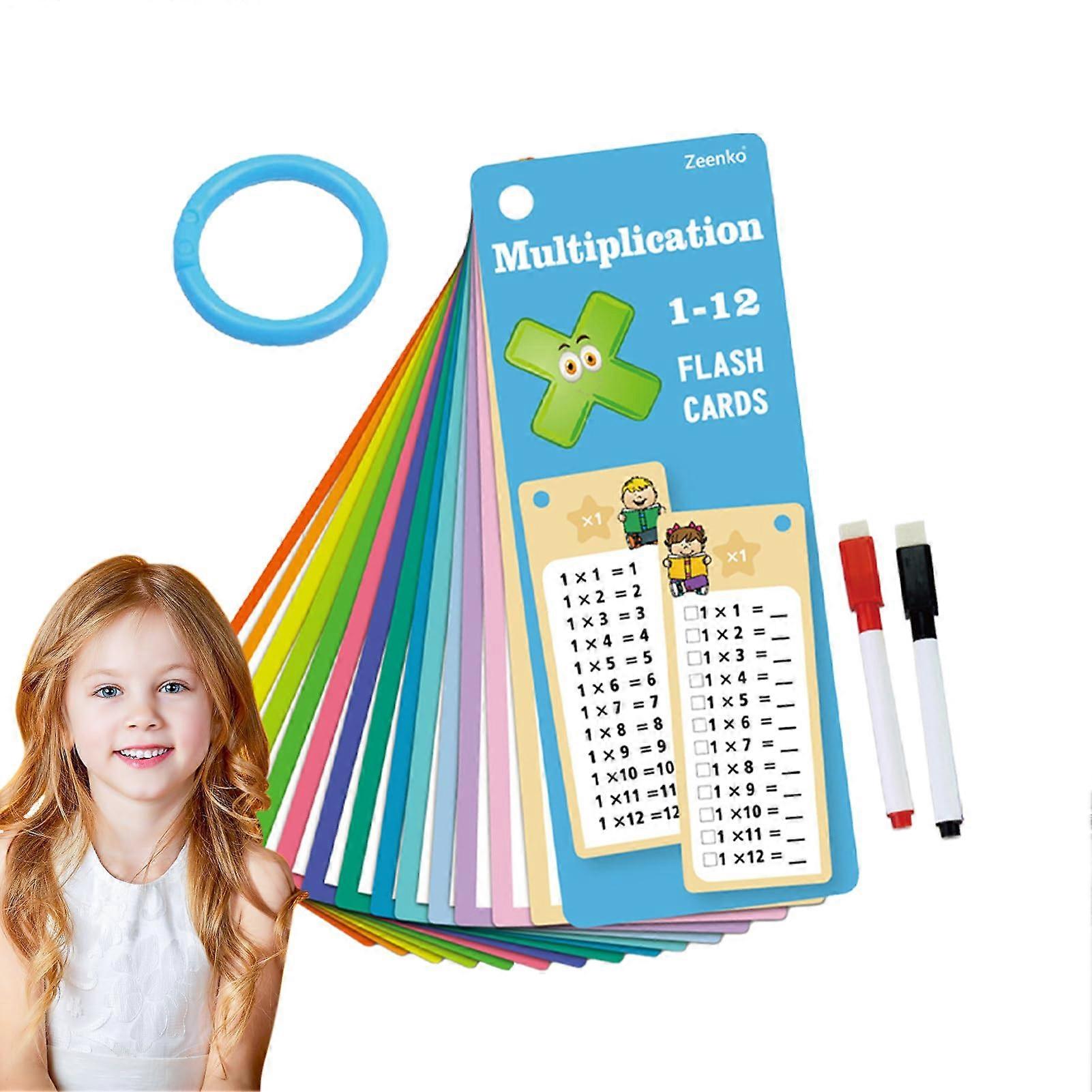 Math Learning Cards Number Recognition Games for Toddlers, Fun Math Exercises Rocking for Kindergarten, Classroom Study Resource, Multiplication