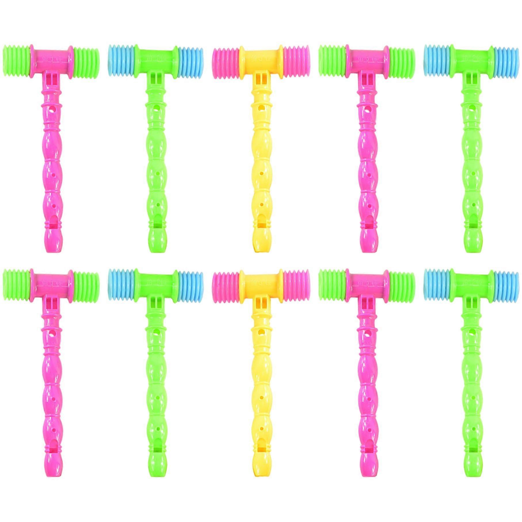Squeaky Hammer Toy 4 x 9 Inch Cartoon Interactive Thick Plastic Toy Hammer with Sound for Party Preauthorized Games Punishment Pack of 10' Ref: 9761