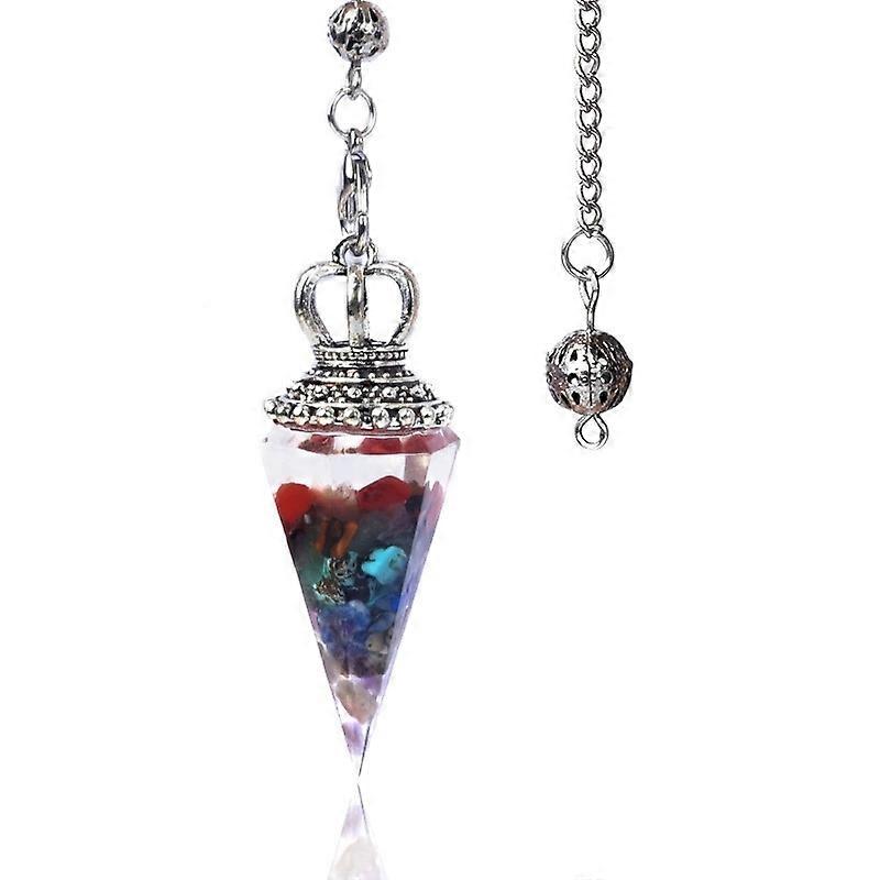 Crystal Pendulum Dowsing Divination - Chakra Healing Energy Work - Colorful stones