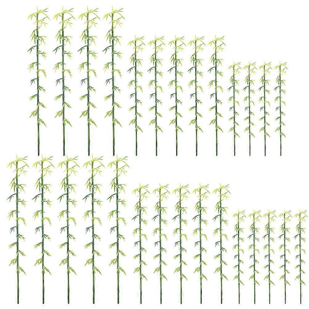 60 Pcs Mini Faux Bamboo Artificial Greenery for DIY Micro Landscape Decor – Realistic Miniature Plants for Table Gardens & Indoor Decoration