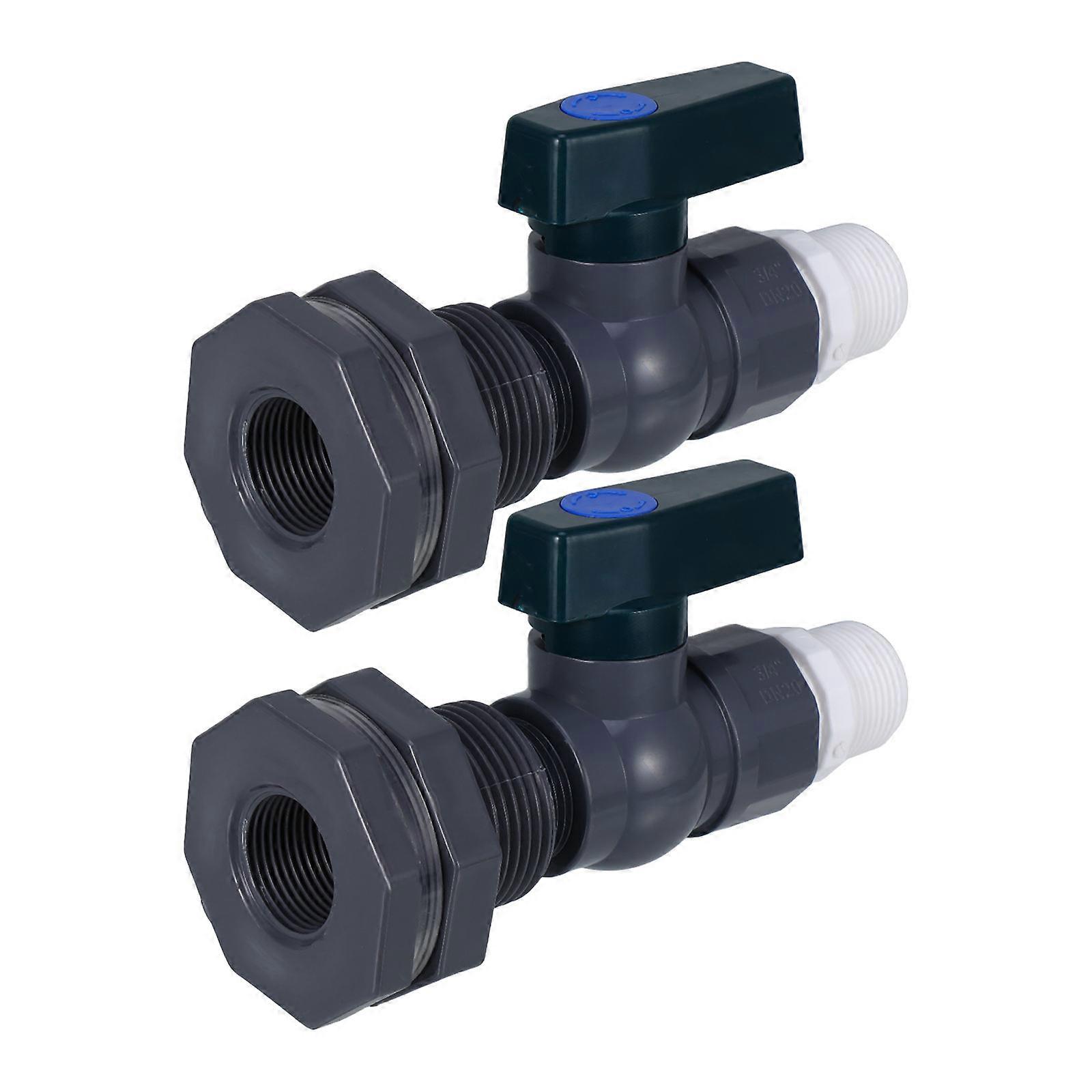 Garden Outdoor Use Rain Barrel Spigot Kit Water Flow Control Universal Compatibility 2Pcs