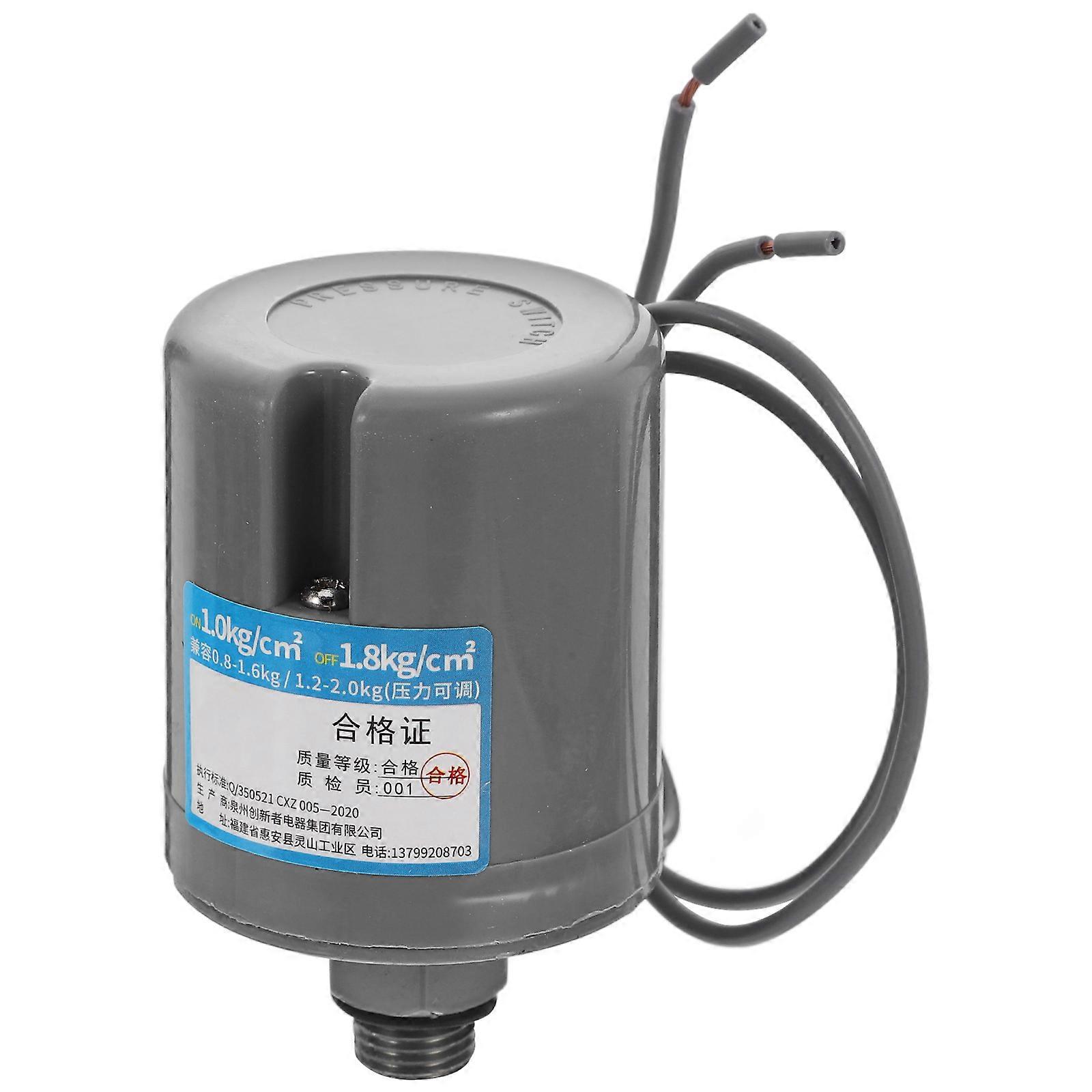 Well Pump Pressure Switch Adjustable Pump Controller for Household Use Grey 8.00X4.70X4.70CM Automatic Boosting 1Pcs
