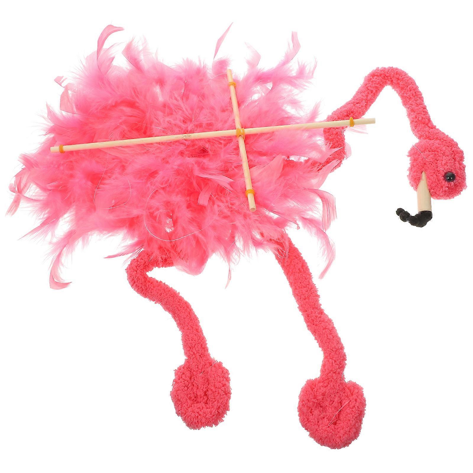Fluffy Flamingo Marionette Puppet   Interactive Plush String Puppet for Storytelling, Party Decor, and Living Room Decoration   Lightweight and