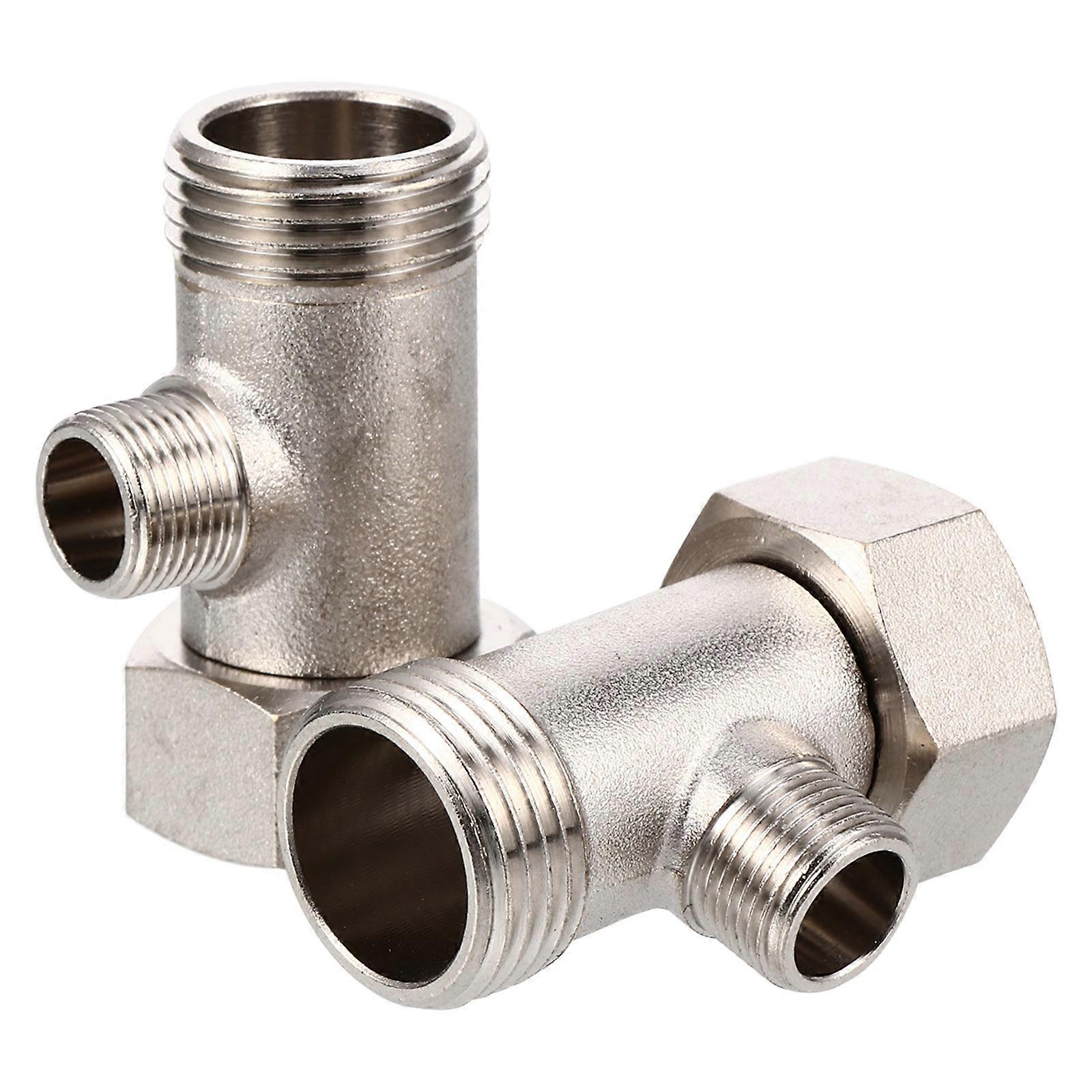 Copper Water Diverter with Nickel Plating for Practical Use Silver