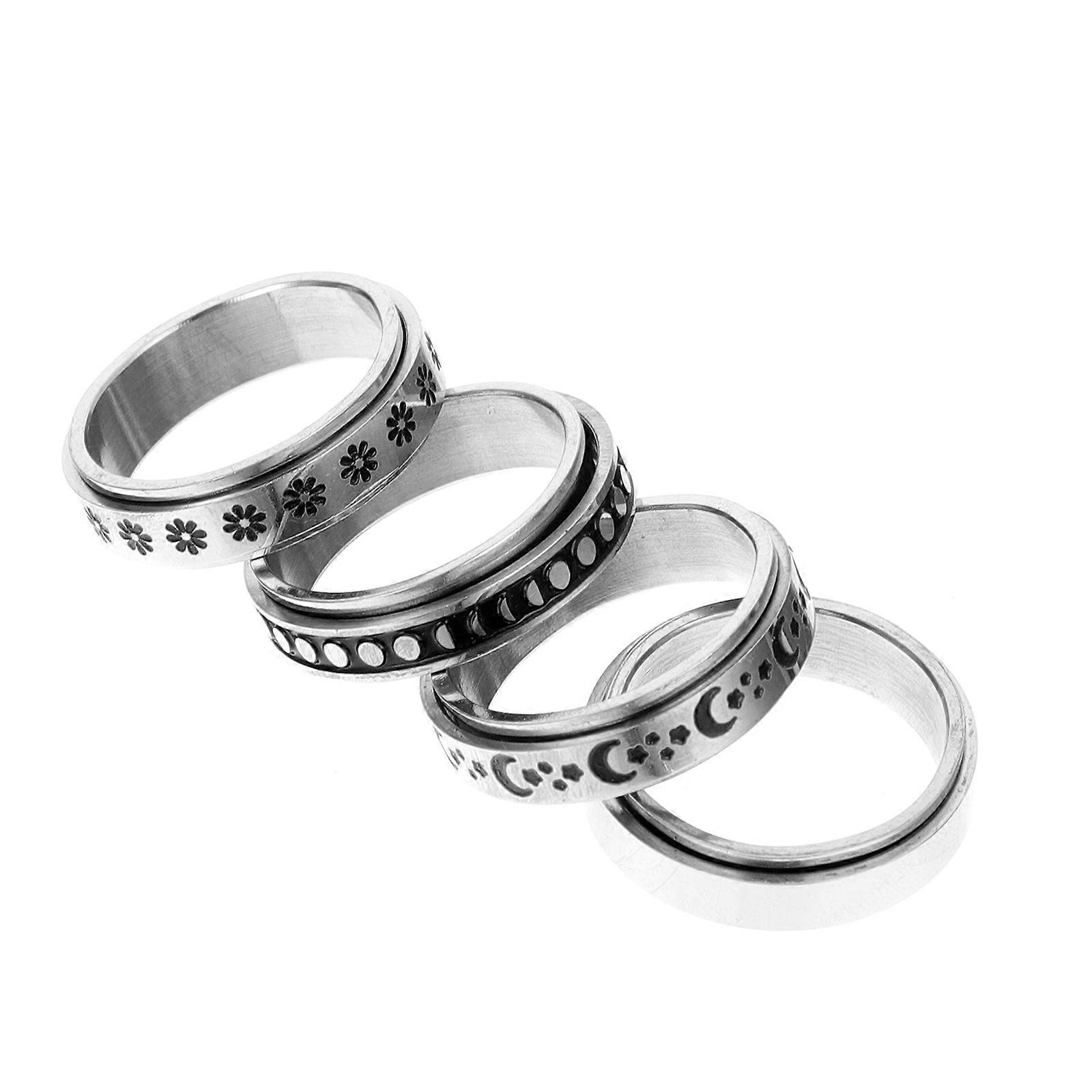 Řemeslné prsteny Kov Rotační prsteny Výročí Valentýn Dárek 6mm stříbrná titanová ocel