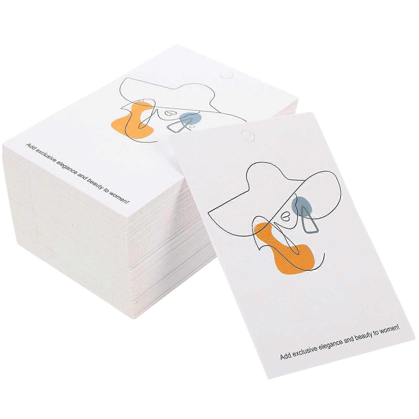 القرط قلادة عرض حاملي بطاقات عرض المجوهرات التعبئة والتغليف علامات التخزين للقلادات أقراط ورق الورق المقوى المنظم بطاقات لبيع المجوهرات بالتجزئة