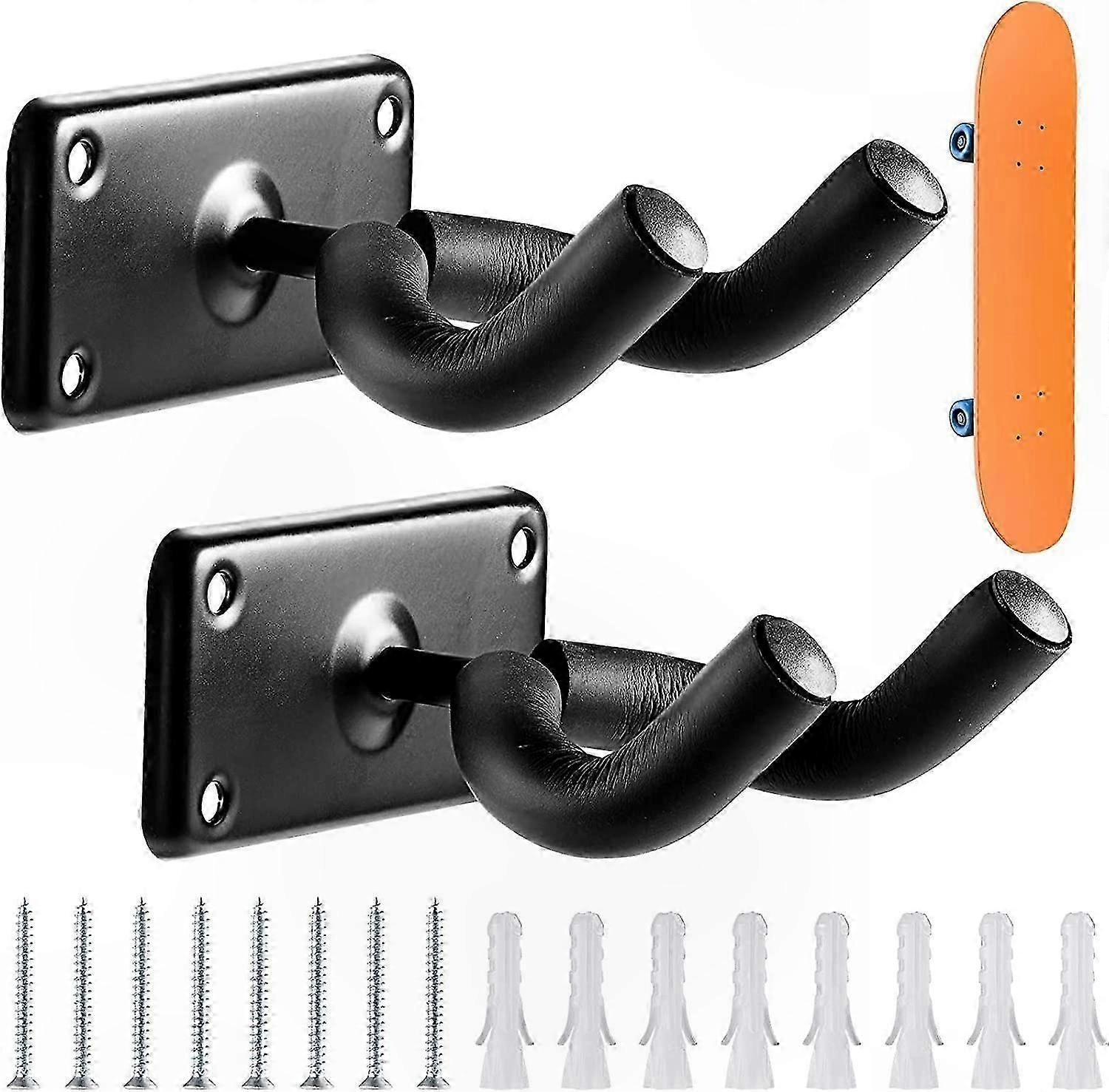 Wall Mount Organizer for Guitars, Longboards, and Snowboards, 2 Pack