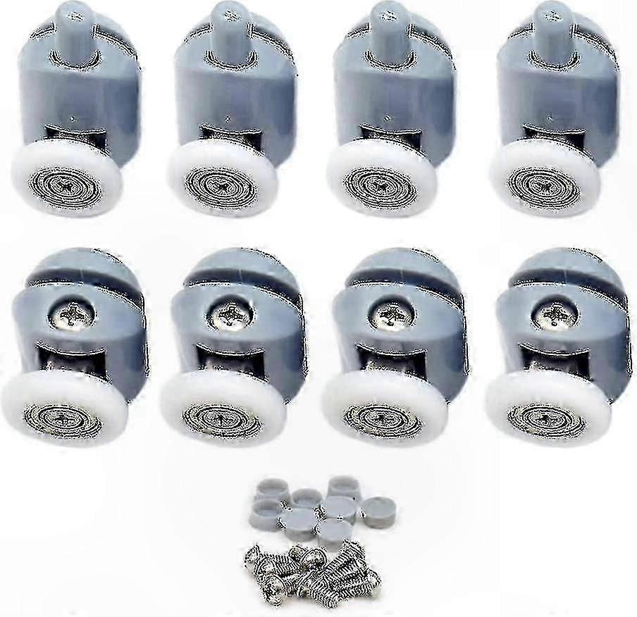 8-Pack 25mm Sliding Shower Door Rollers for Bathroom Replacement