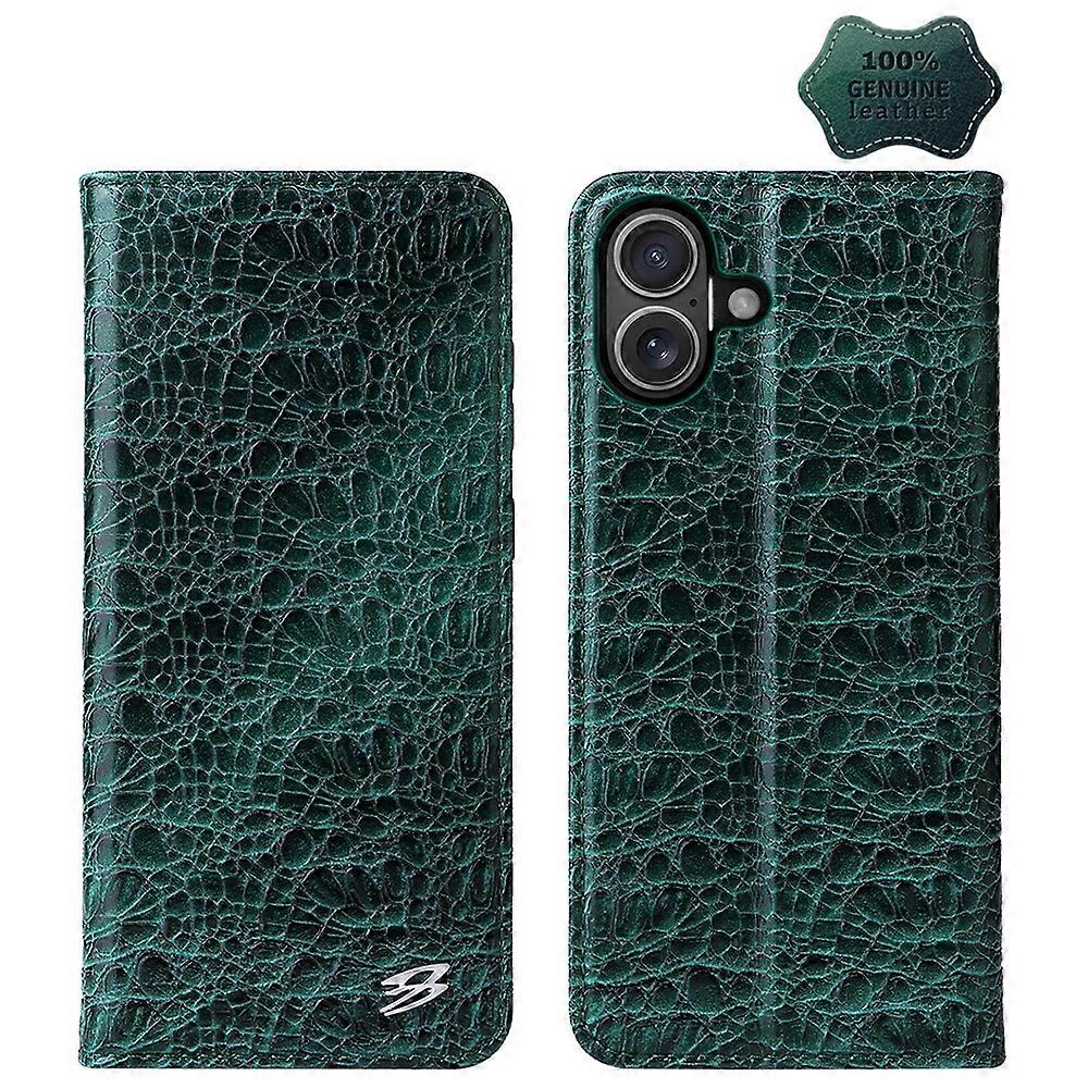 Fierre Shann Crocodile Texture Magnetic Leather Phone Case