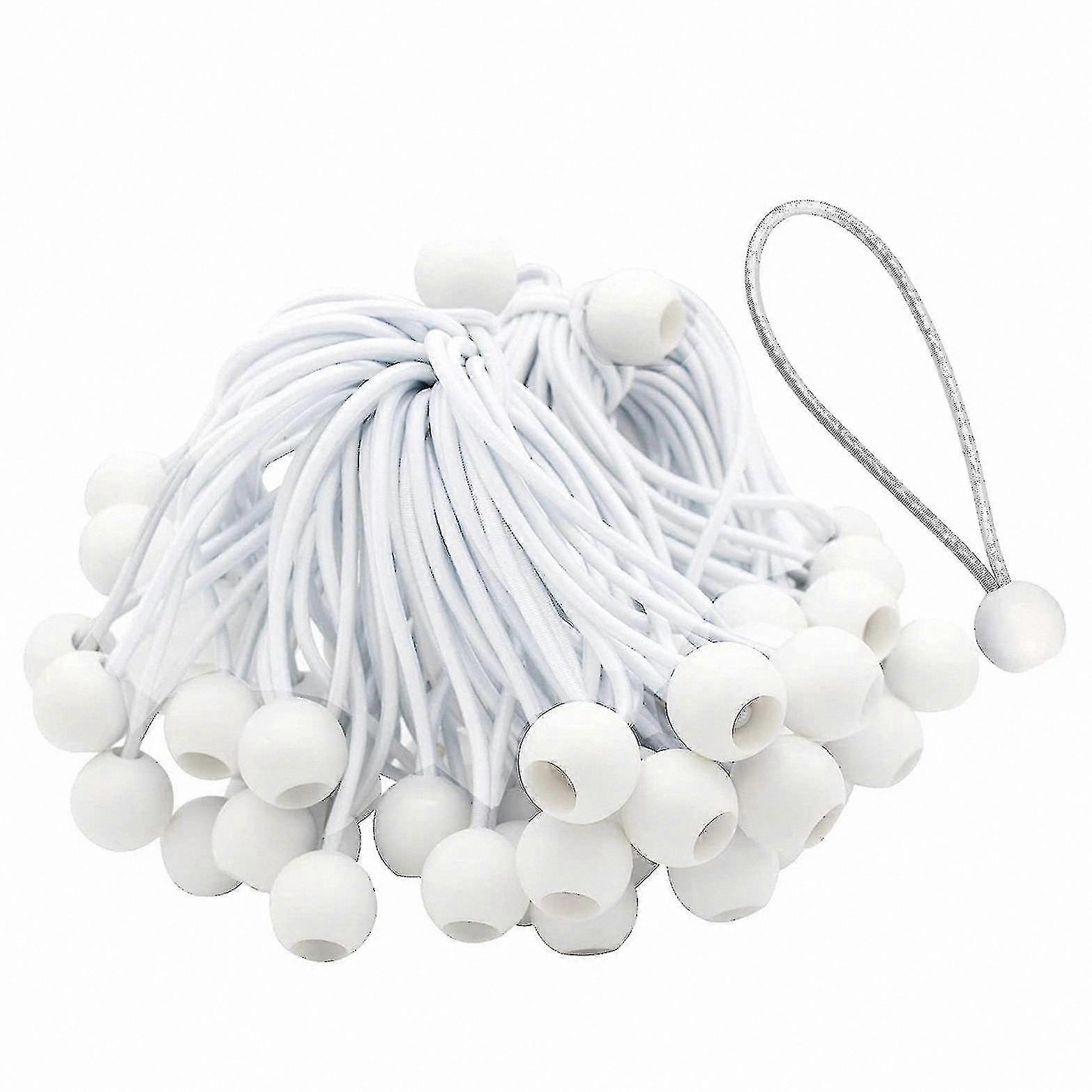 50 Pack Elastic Bungee Cords with Balls for Tents, Marquees, Banners, and Flag Poles