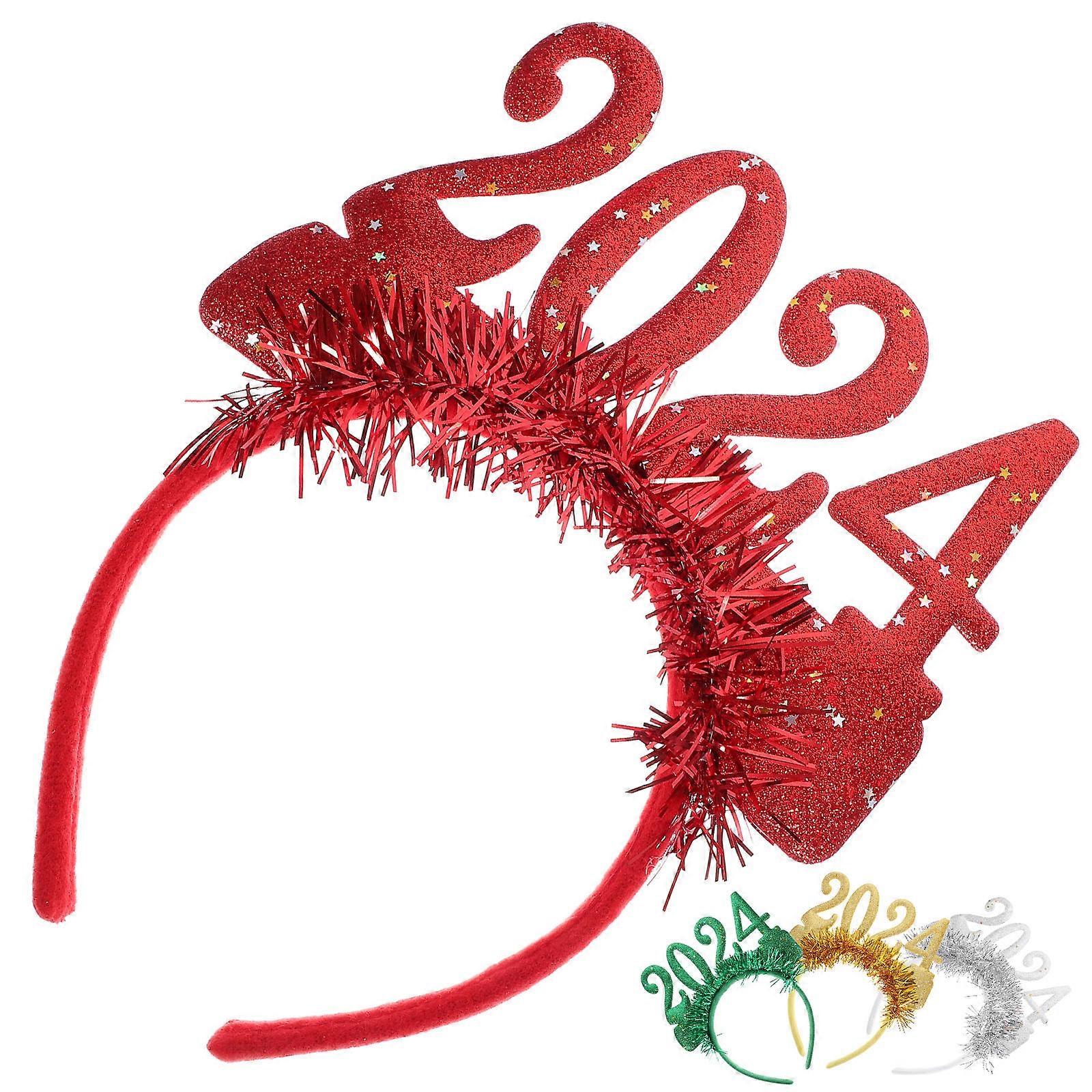 Here's a refined and professional product description for your **4pcs Christmas Headband Set (Red, Green, Gold, Silver Glitter)**:
π **4 Pack