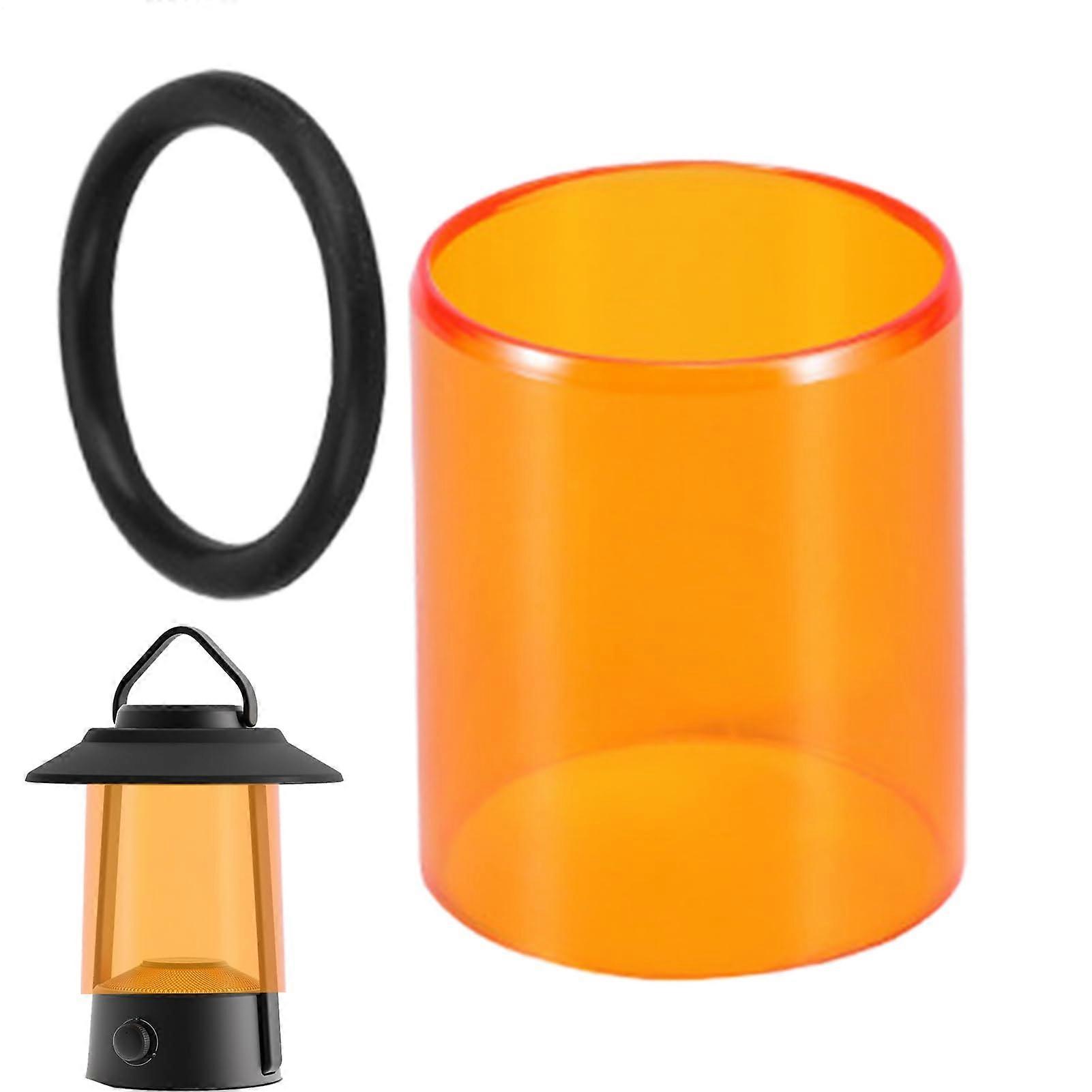 Decorative Amber Lamp Shade, Weatherproof Portable Lamp for Camping, Hiking, and Picnics - Multifunctional Design