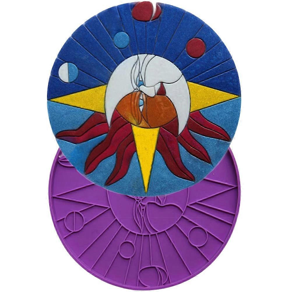 Unique Silicone Molds Silicone Coaster Mold Creative DIY Craft Tool Round 15.2X15.2cm Home Decoration 1Set