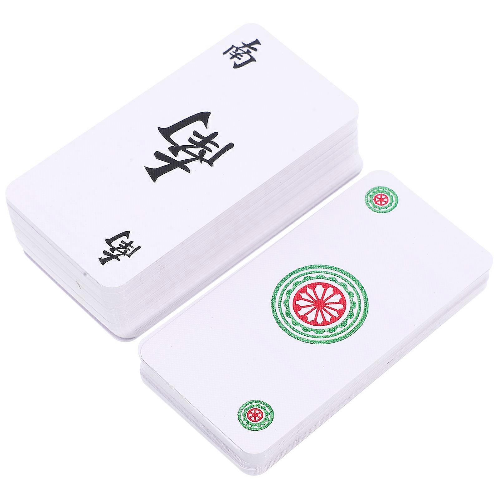 Mahjong Playing Card Set for Home Use 1Set Durable PVC Material