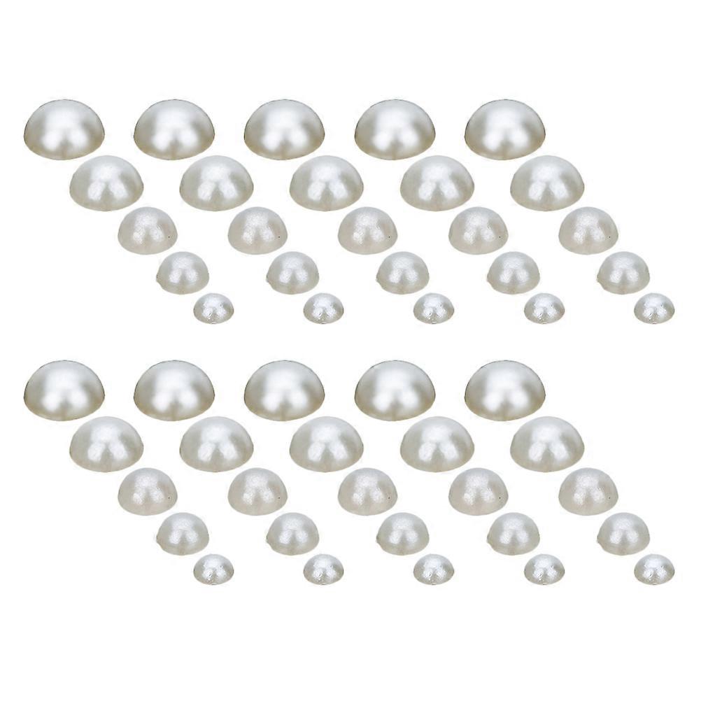 1000Pcs Semicircle Pearl Patch Craft Accessories For Artists In White Color Suitable For Jewelry Decoration