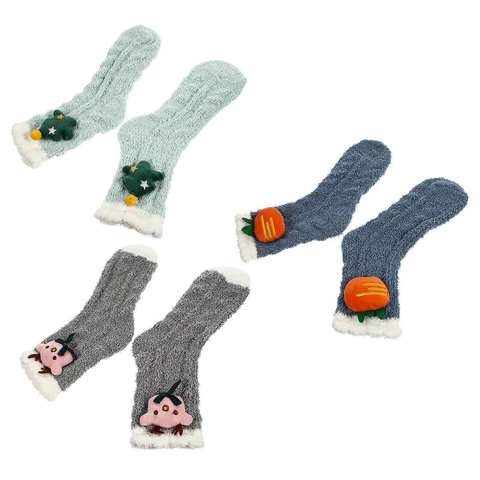 Lovely Socks For Women Comfortable Daily Wear Autumn Winter Durable 3 Pairs