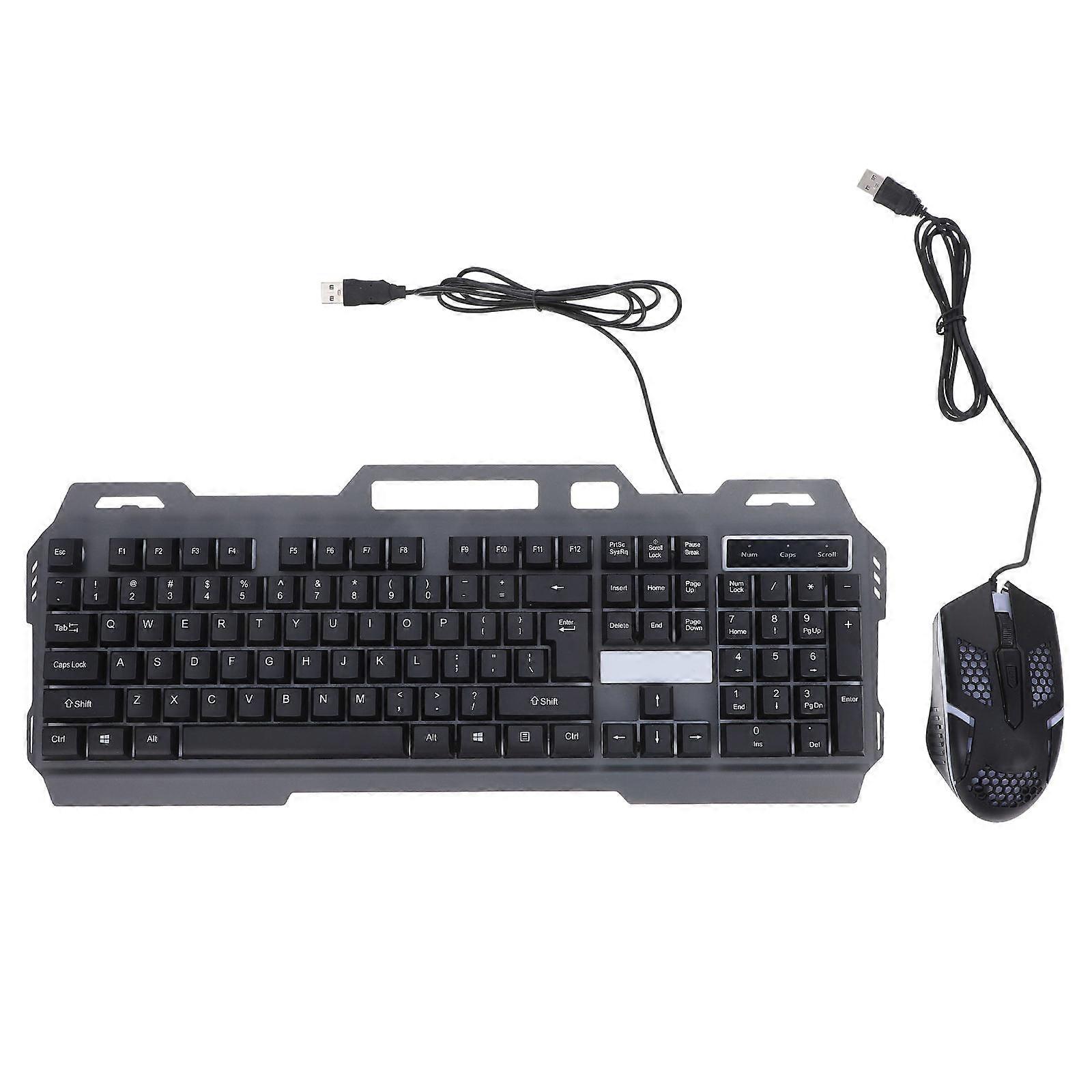 Backlit Gaming Keyboard Mouse Set With Phone Holder For Gaming Size 48x18x5.5cm With Colorful Backlight 1 Set