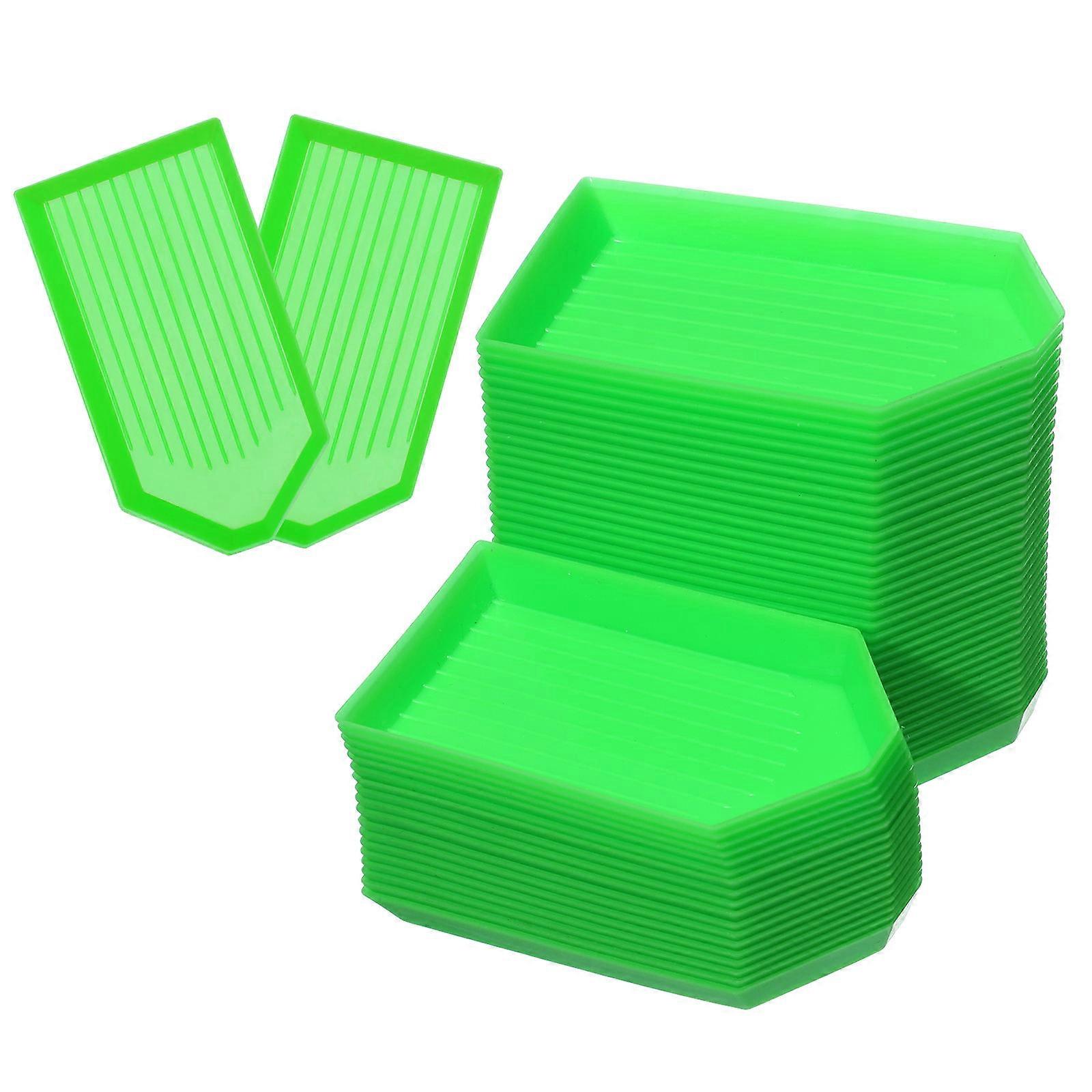Bead Tray Plastic Rhinestone Sorting Tray for Storage Use 50Pcs
